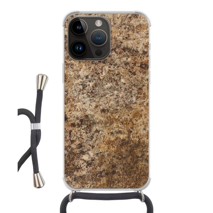 MuchoWow Handyhülle Granit - Design - Struktur - Stein - Braun Handyhülle Telefonhülle Apple iPhone 14 Pro