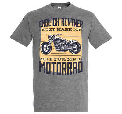 Youth Designz T-Shirt Endlich Rentner Und Zeit Für Mein Motorrad Herren Shirt mit trendigem Bike Frontprint