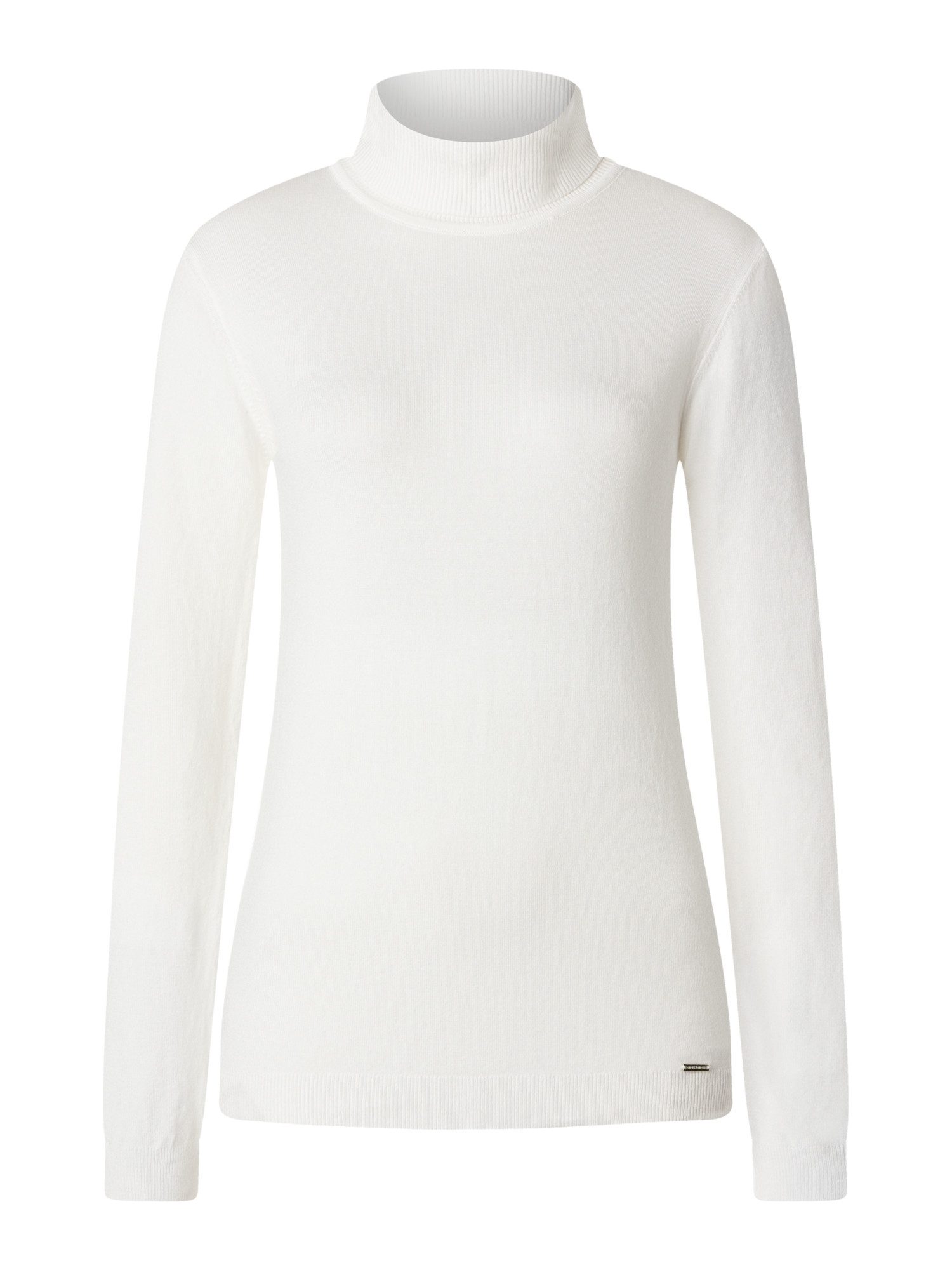 MORE&MORE Rundhalspullover schmaler Feinstrick-Basic-Rollkragenpullover