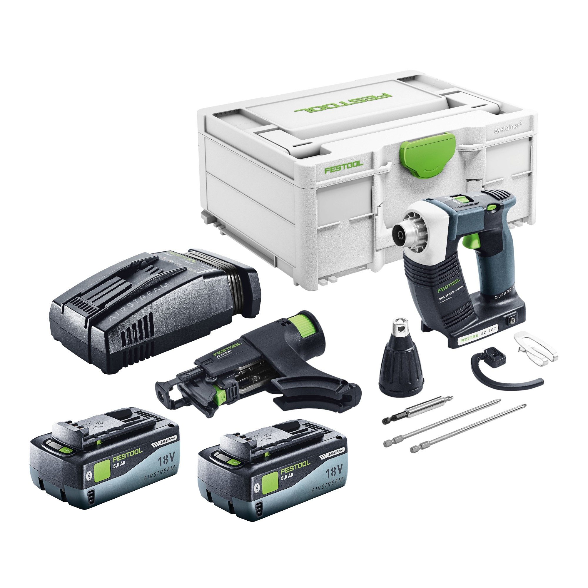 FESTOOL Akku-Trockenbauschrauber DURADRIVE DWC 18-2500 Basic Akku Bauschrauber 18 V 18 Nm Brushless