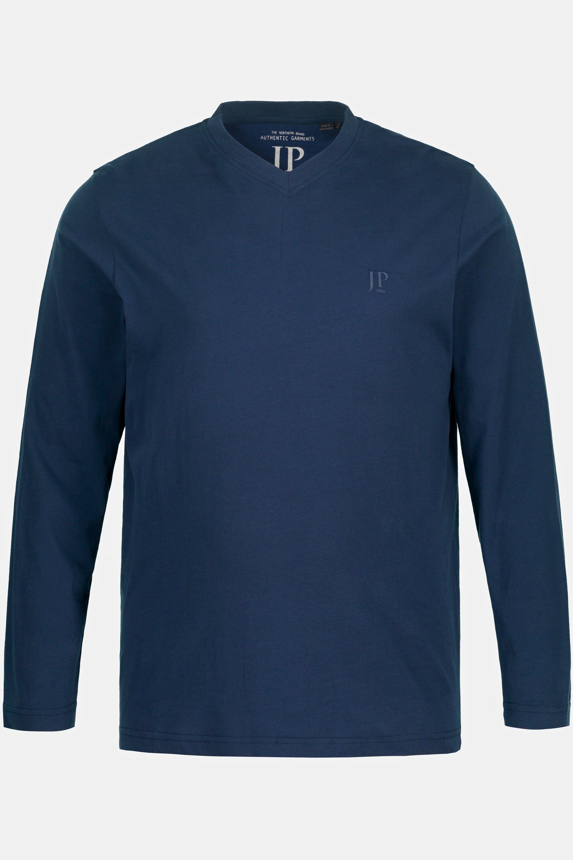 8 bis V-Ausschnitt T-Shirt T-Shirt JP1880 mattes nachtblau XL Langarm
