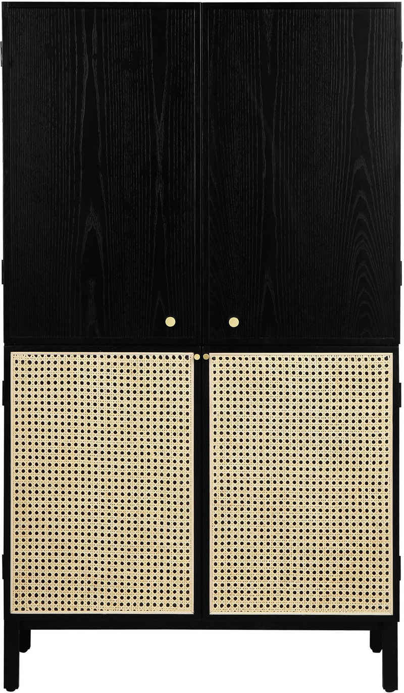 andas Highboard Gatwick, ausziehbare Schreibtischplatte, Massivholz, Design by Morten Georgsen