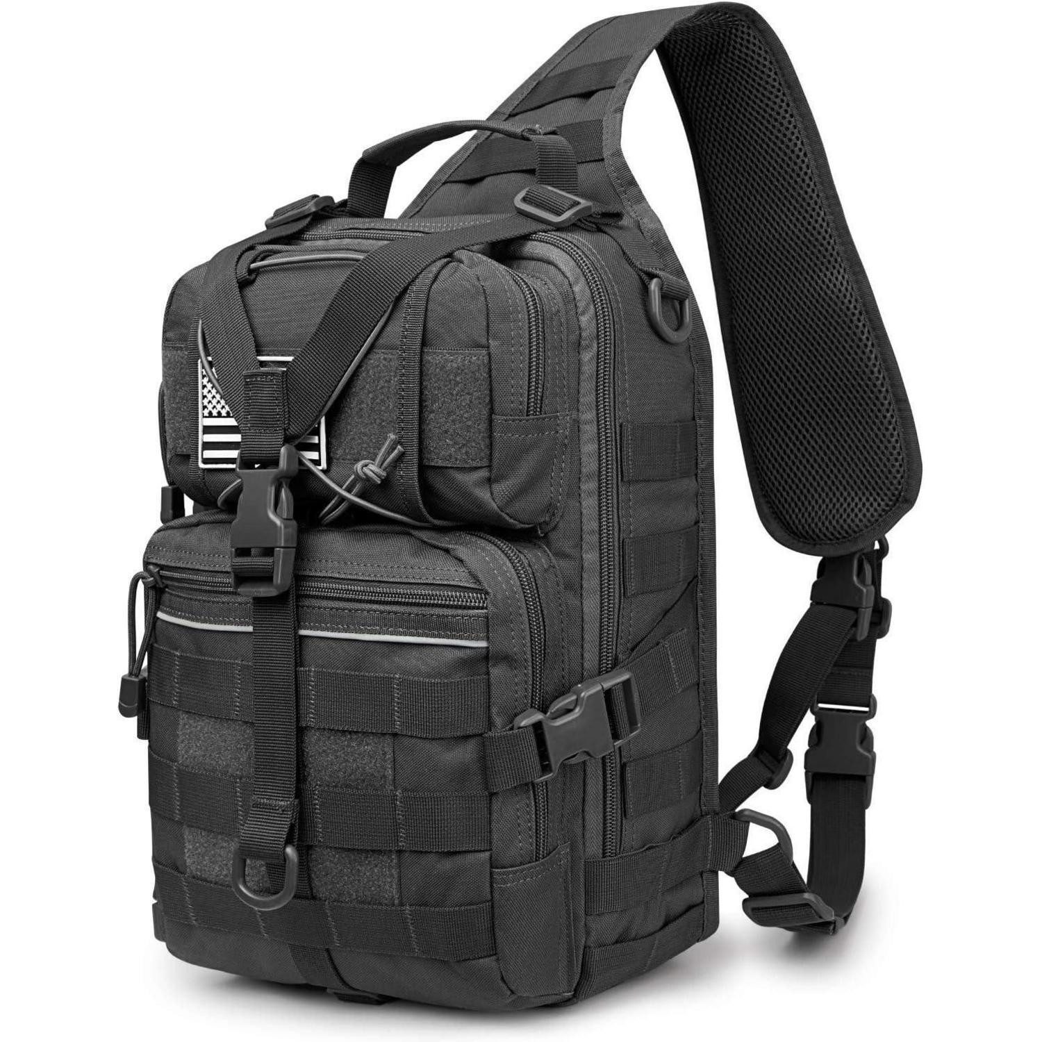 Sportrucksack Taktischer Sling Rucksack Groß Militär Umhängetasche für Outdoor Sport