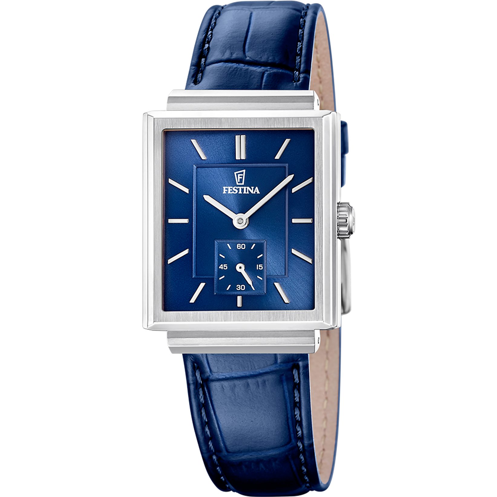 Festina Quarzuhr On the Square F20775_3, Armbanduhr, Damenuhr, Herrenuhr, Lederarmband, analog