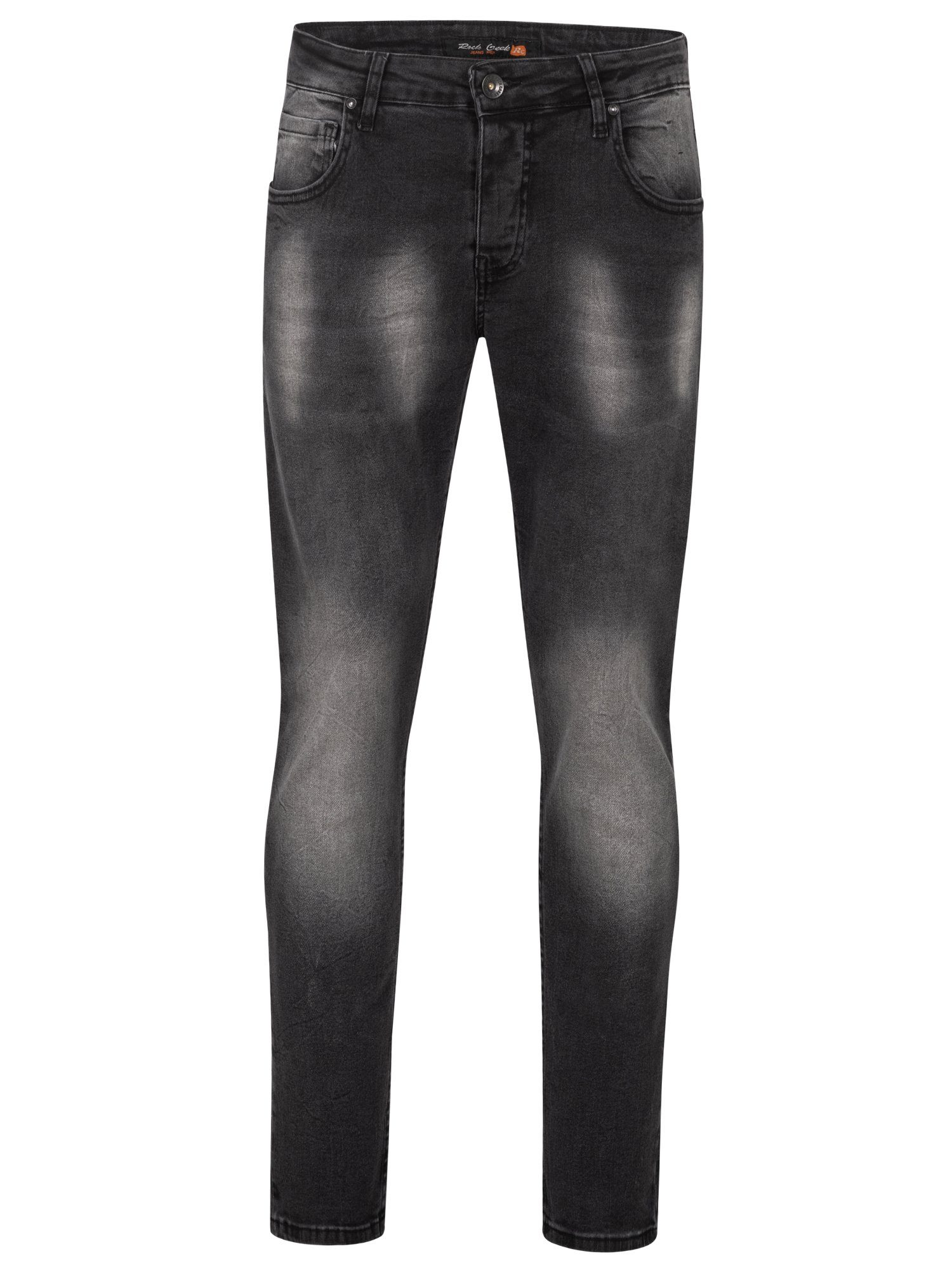 Regular-fit-Jeans Herren Jeans Stonewashed Dunkelgrau RC-2406