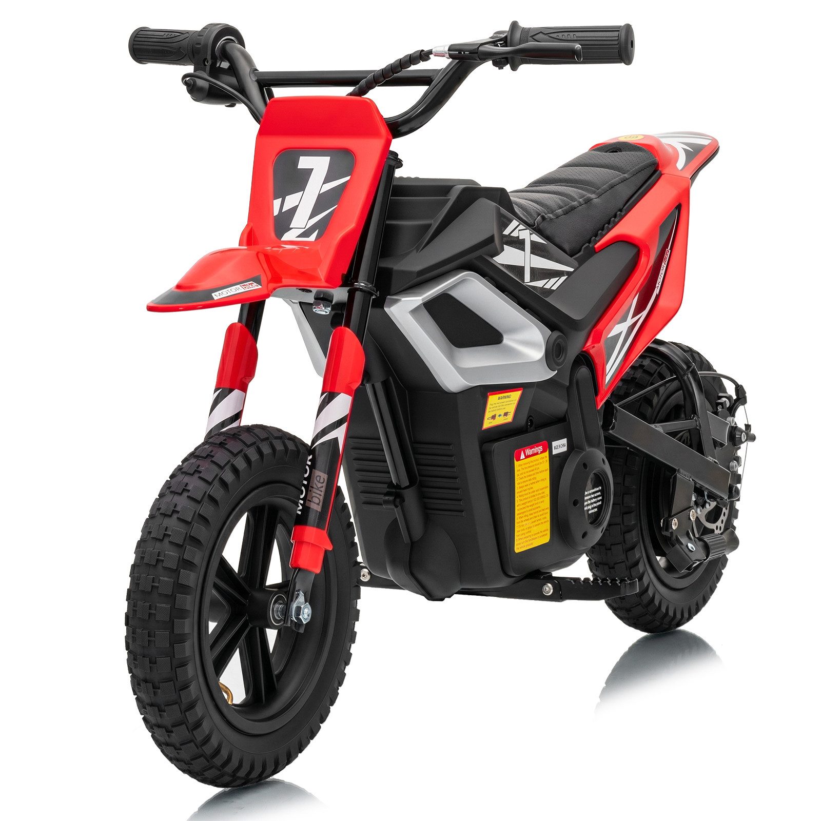 LALAHO Elektro-Kindermotorrad Elektrisches Kindermotorrad, 24 V, 7 Ah, mit Ledersitz