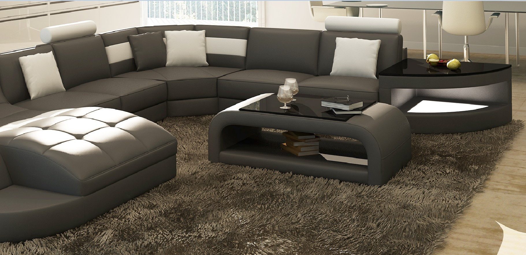 JVmoebel Couchtisch Eleganter Glastisch für das Wohnzimmer - Beistelltisch Design Möbel, Made in Europa