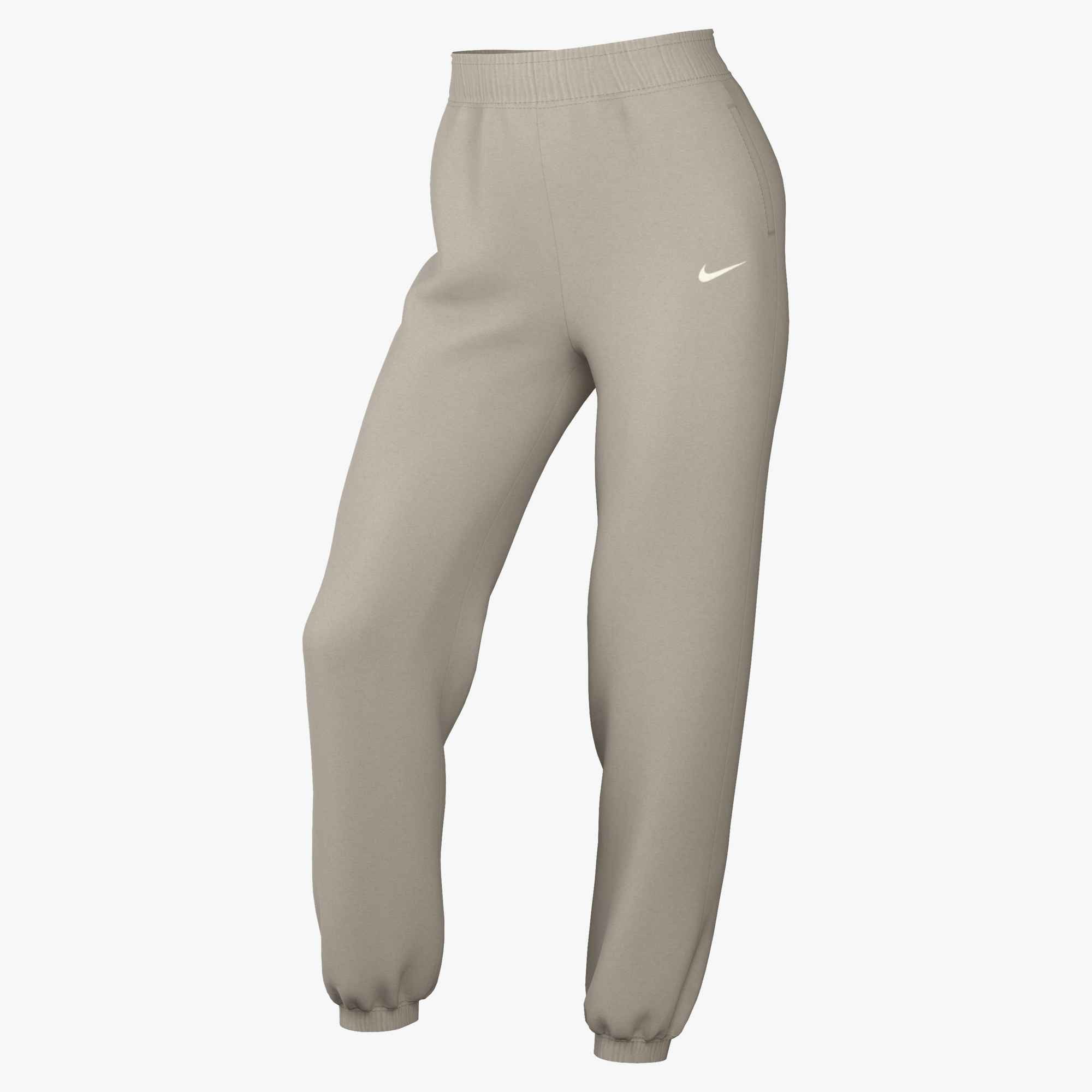 Nike Sportswear Sporthose W NK STDO FLC MW HR OS CFF PNT mit elastischem Bund, aus Baumwolle und Polyester, Basic Passform