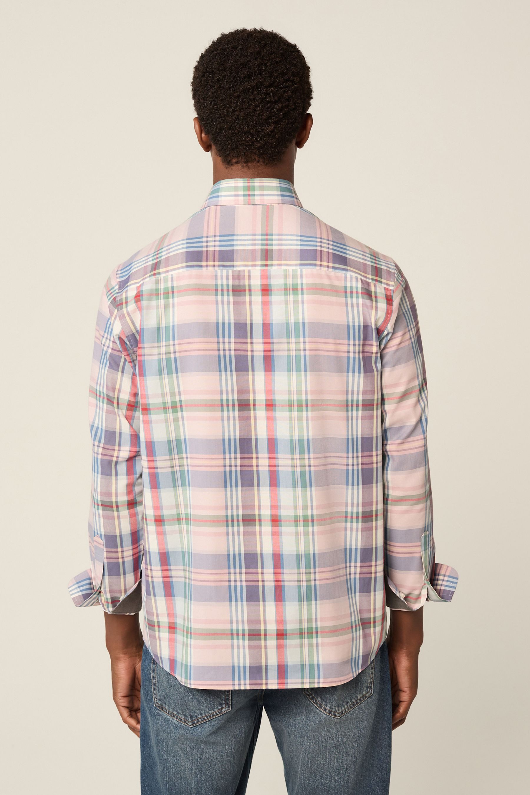 Next Langarmhemd Bügelfreies langärmeliges Oxfordhemd (1-tlg) günstig online kaufen