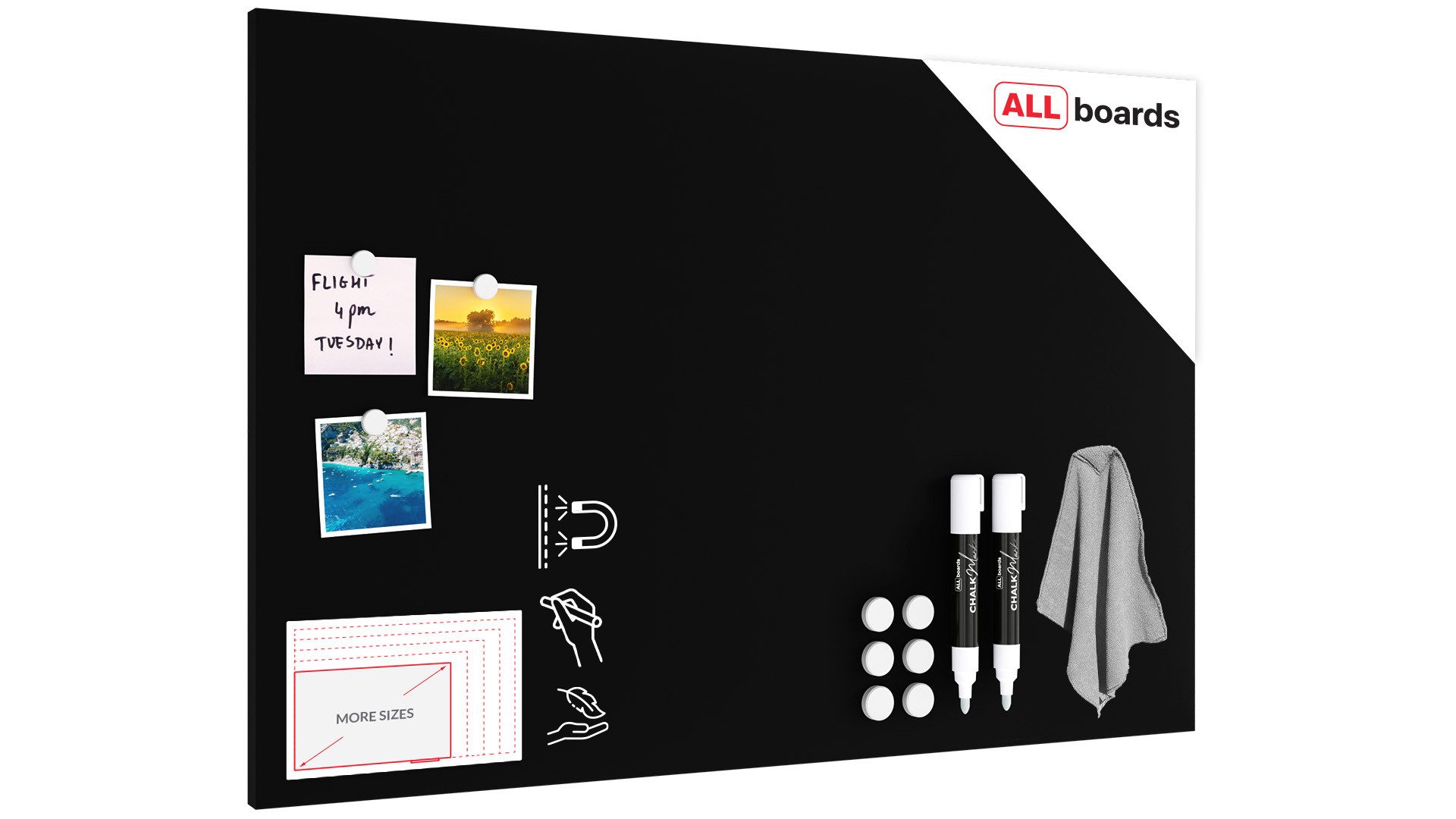 ALLboards Magnettafel ALLboards Metallische Magnettafel KREIDETAFEL günstig online kaufen