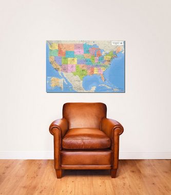 empireposter Poster Landkarten - USA englisch - Poster 1:6 Mio. Grösse 91,5x61 cm