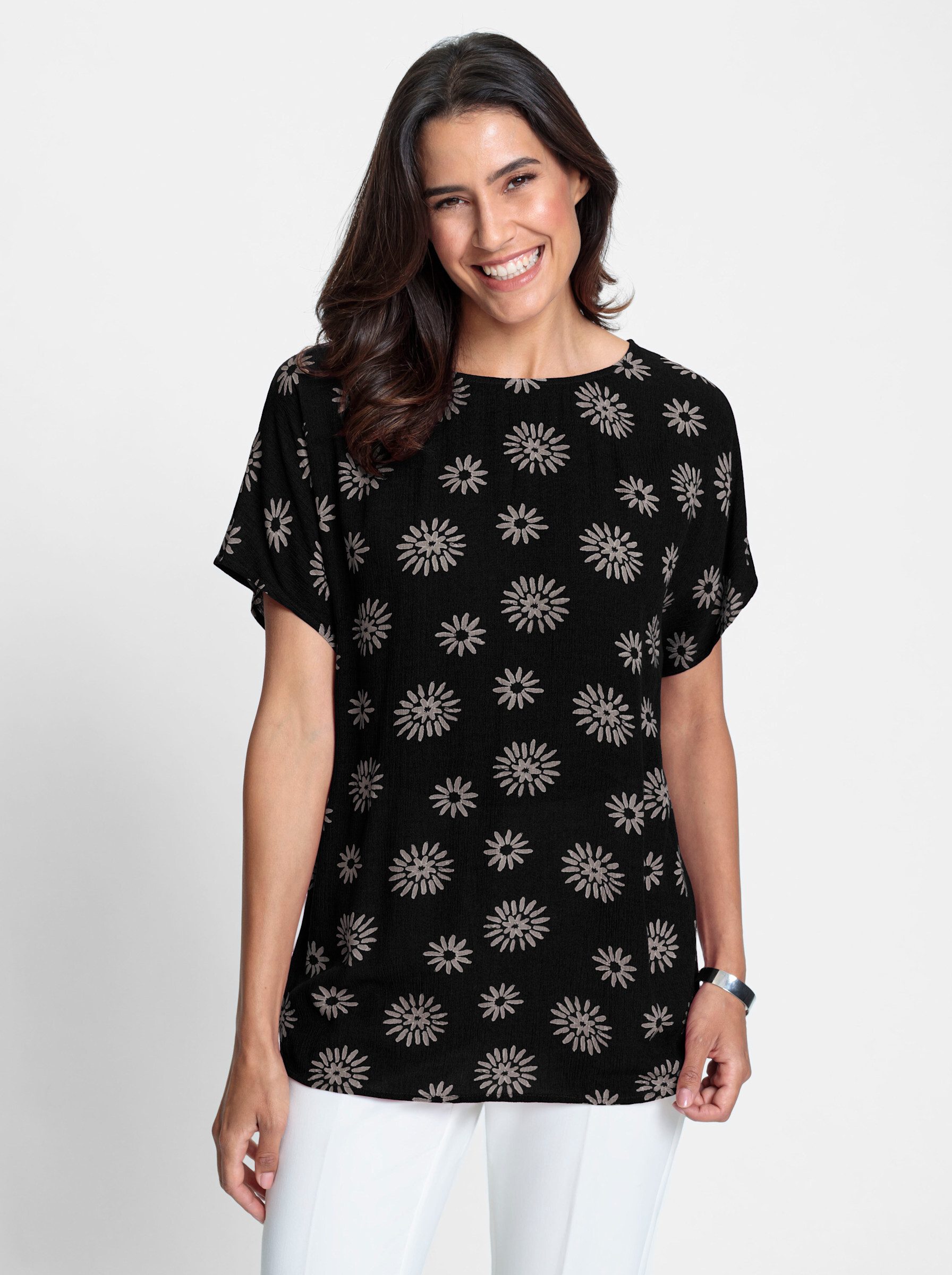 Klassische Bluse Druckbluse