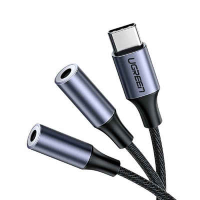 UGREEN Kabel Kopfhörer Splitter USB Typ C - 2x 3,5 mm Miniklinke Audio-Adapter
