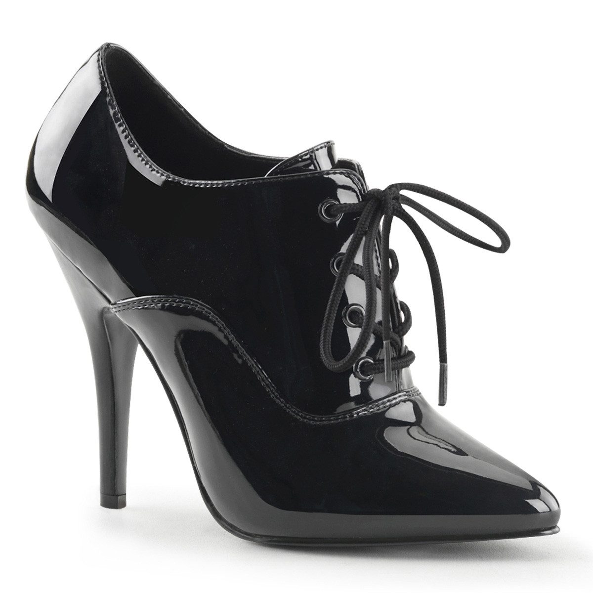 Sale SEDUCE-460 Pleaser Stilettoabsatz High-Heels Oxford Pumps schwarz High-Heel-Stiefel