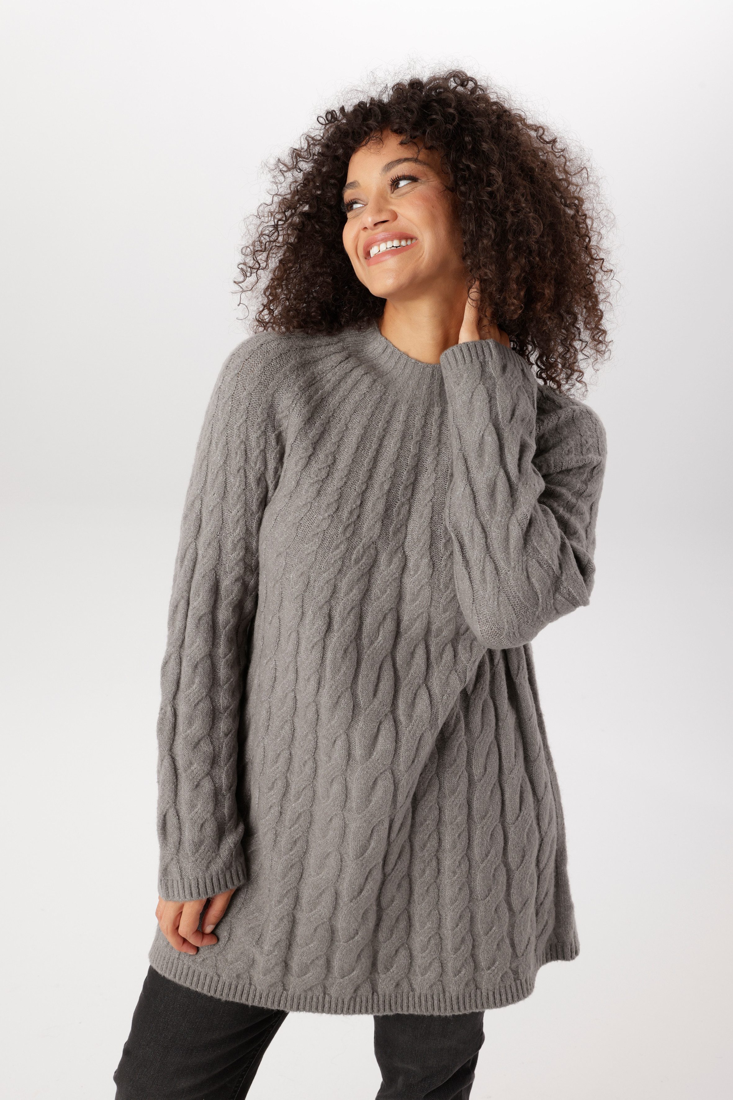 Aniston PLUS Strickpullover mit edlen Zopfstrickmuster - NEUE KOLLEKTION