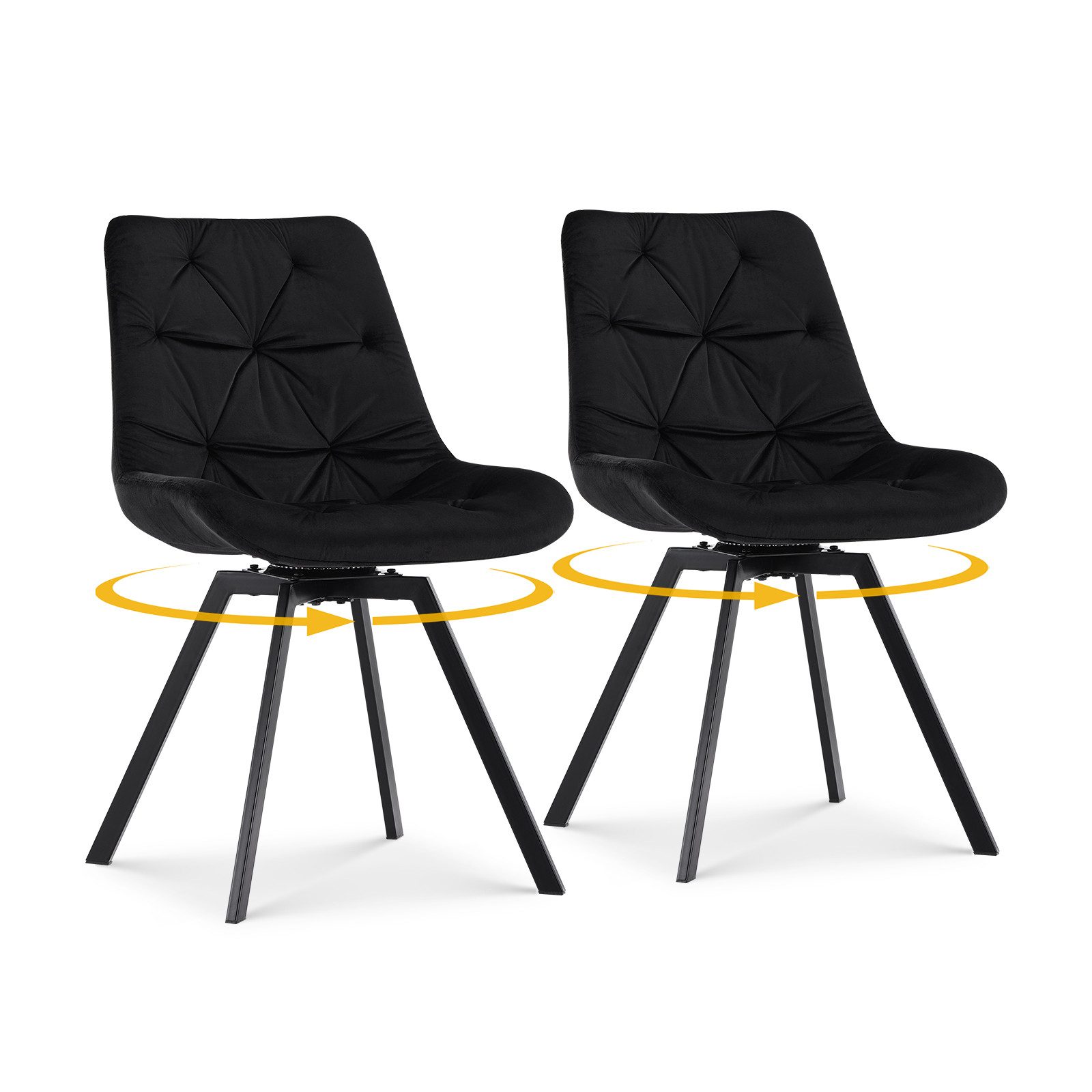 Ofcasa Esszimmerstuhl Samt-Drehstuhl (2er Set, 2 günstig online kaufen
