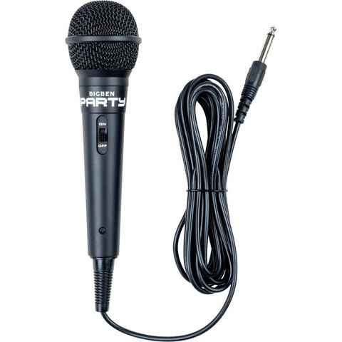 BigBen Mikrofon Mikrofon Party Mix kabelgebundenes 4 Meter Kabel Karaoke schwarz