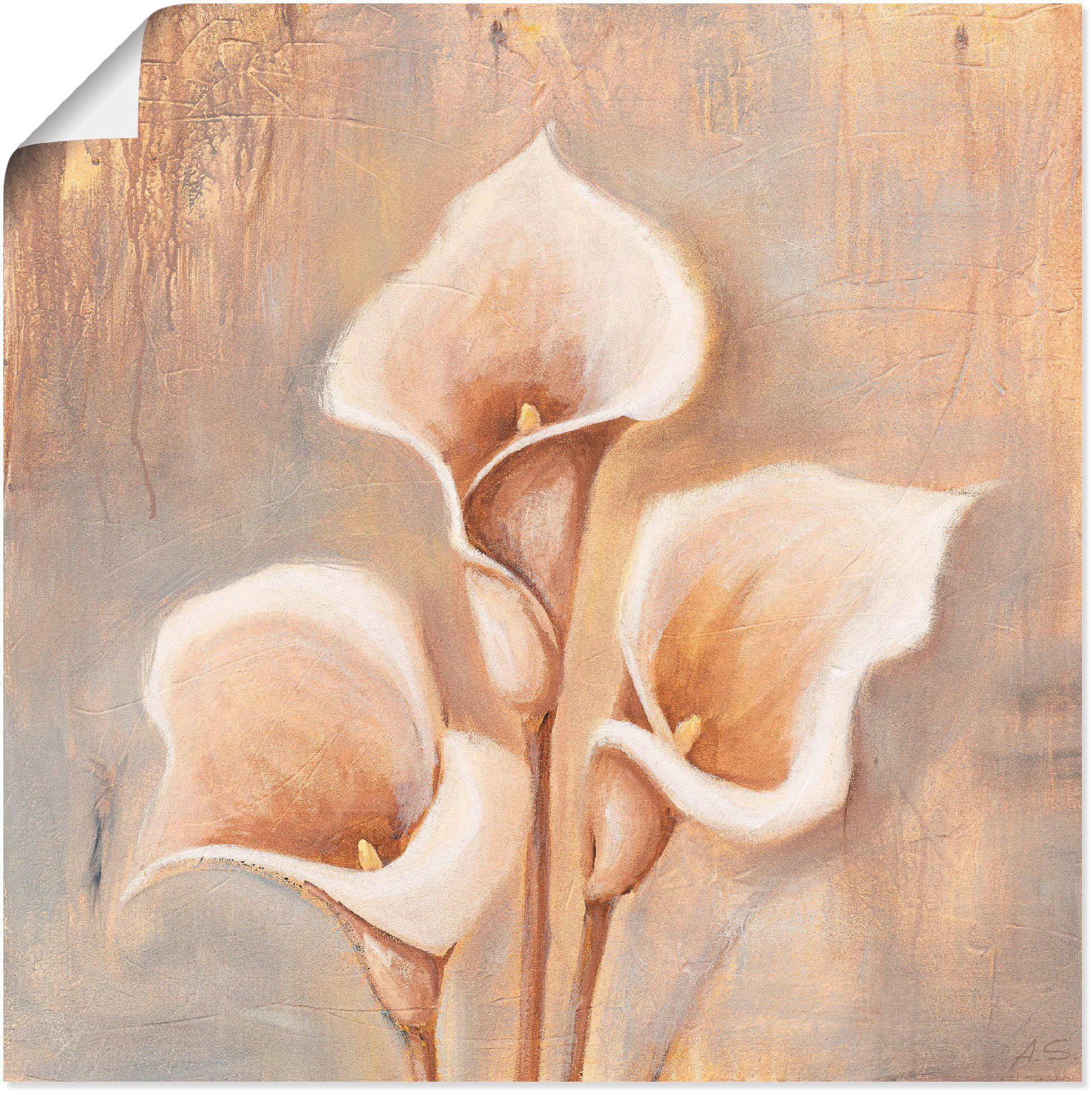 Artland Wandbild Antike Blüten, Blumen versch. als oder in Wandaufkleber Alubild, Leinwandbild, Poster St), (1 Größen