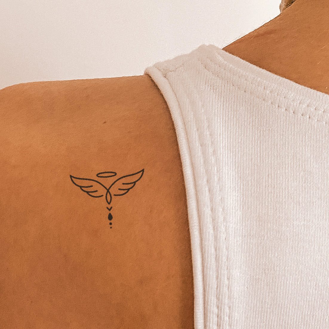 Inkster Schmuck-Tattoo Religiöse Tattoos, Vegane & EU-Kosmetikzertifizierte Farbe, wasserfestes temporäres Tattoo, 2 Wochen Halt