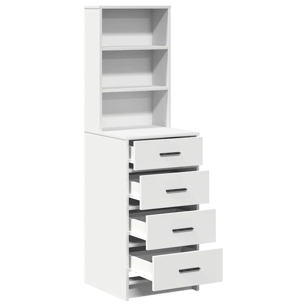 vidaXL Sideboard Hochboard Weiß 40 x 41 x 135 cm Holzwerkstoff (1 St) – Bild 5 von 5