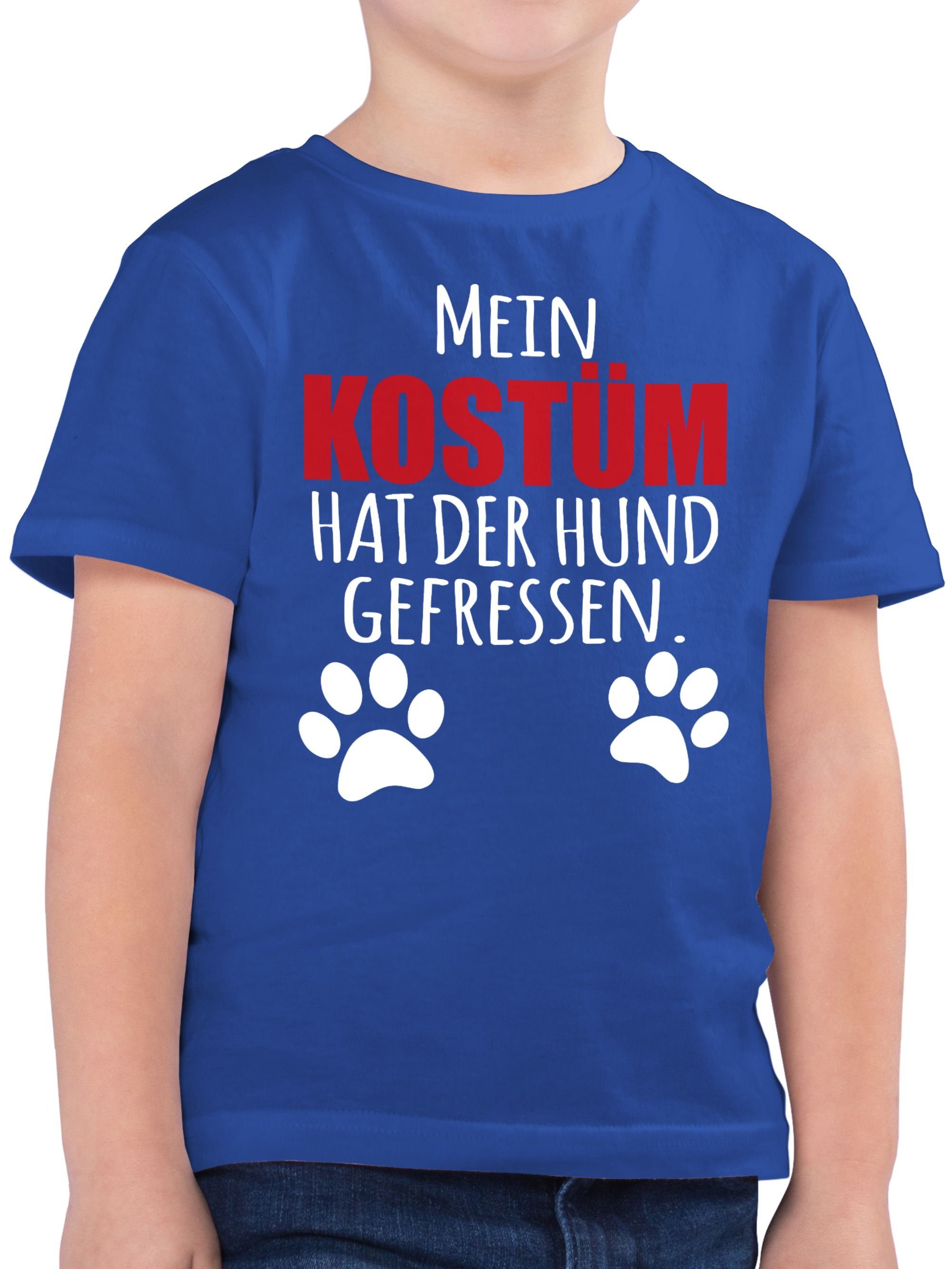 hat Fasching T-Shirt Dog & gefressen Hund Karneval Royalblau Shirtracer Hundekostüm der Faschingskostüme Mein 3 - Kostüm