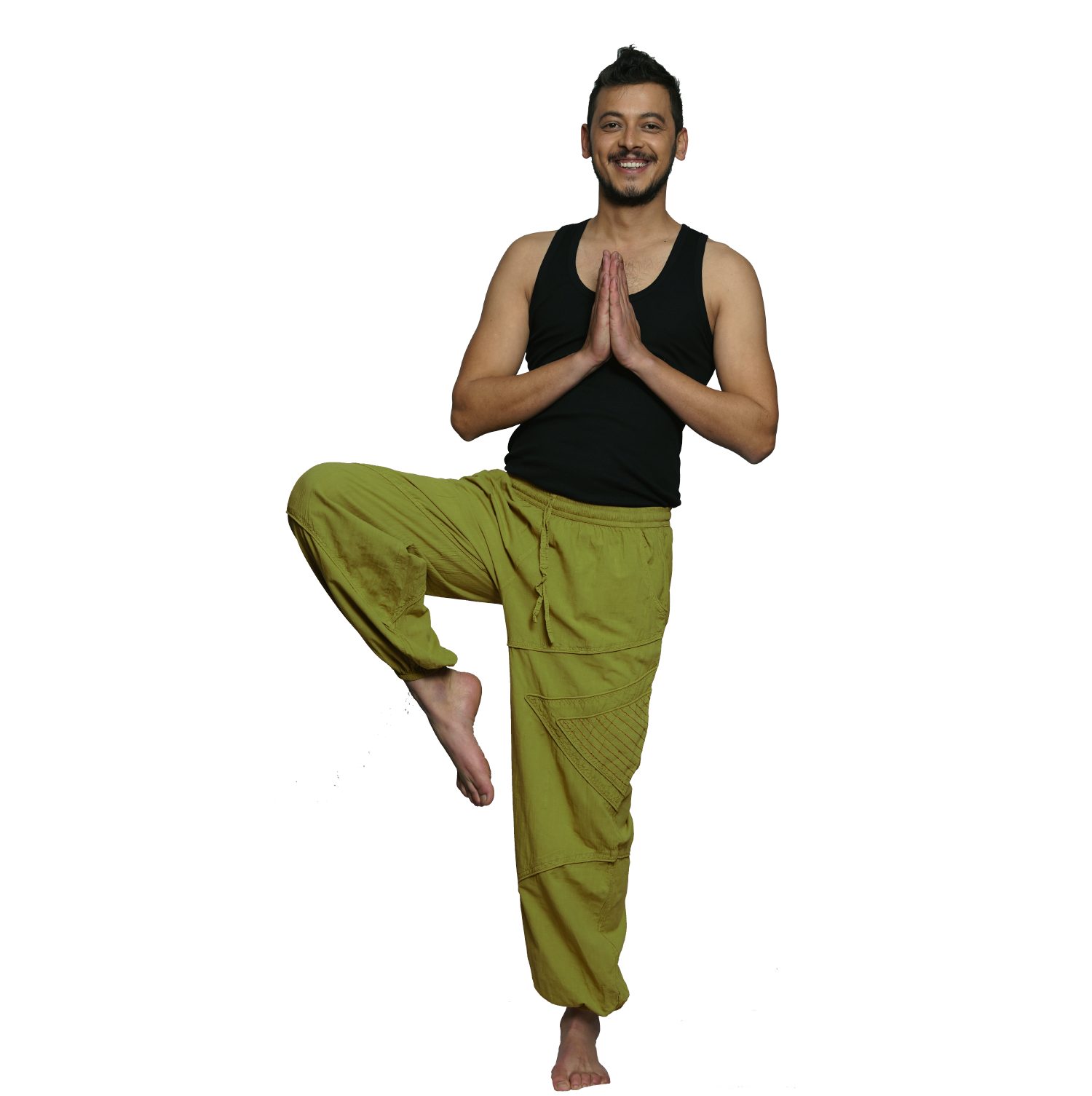 SIMANDRA Haremshose Triangle Fitness Schlupfhose Yoga Herren Lemon (1-tlg) handarbeit für &
