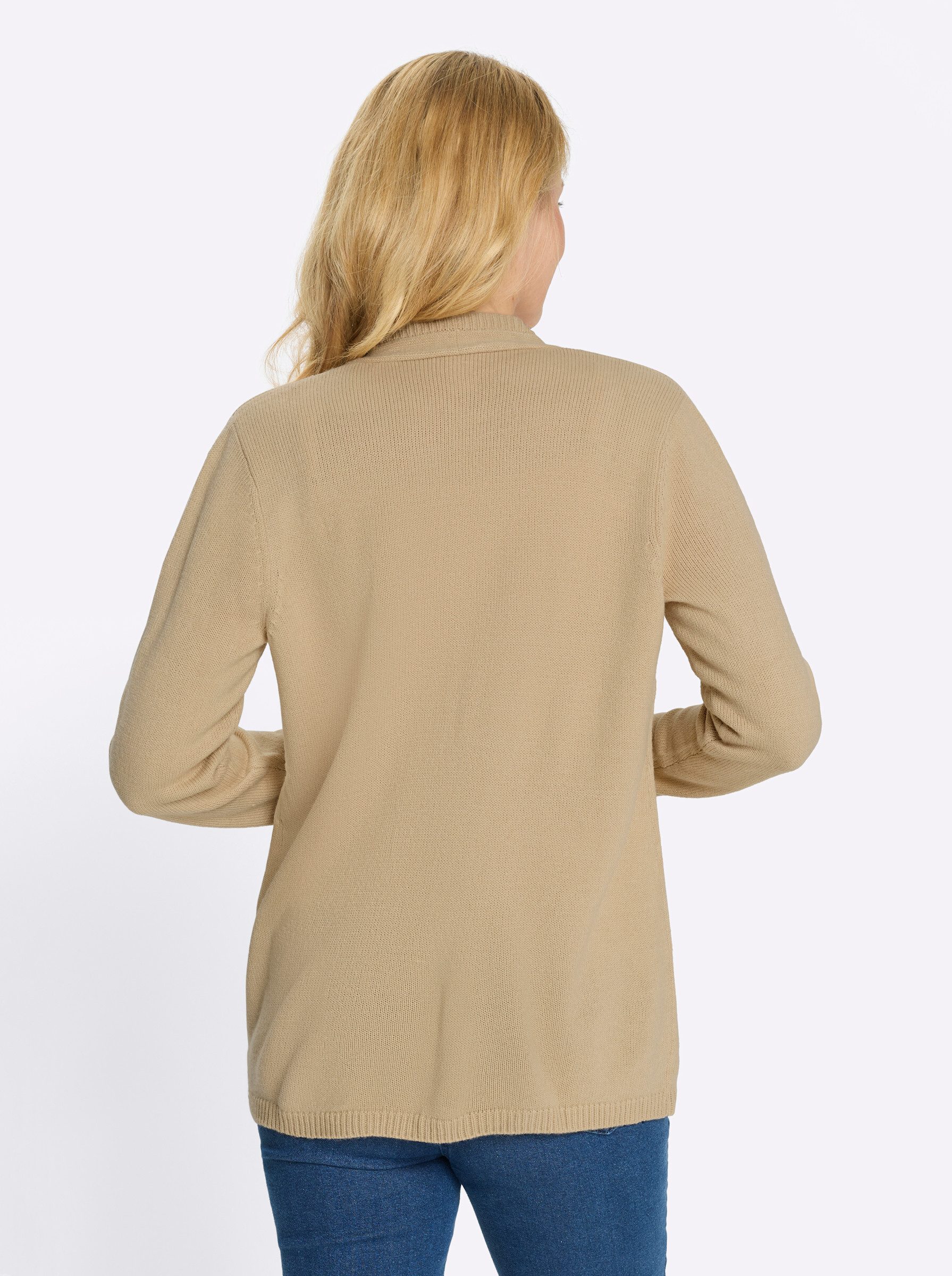 Sieh an! Strickjacke Strickjacke Langarm Intarsien, Jersey