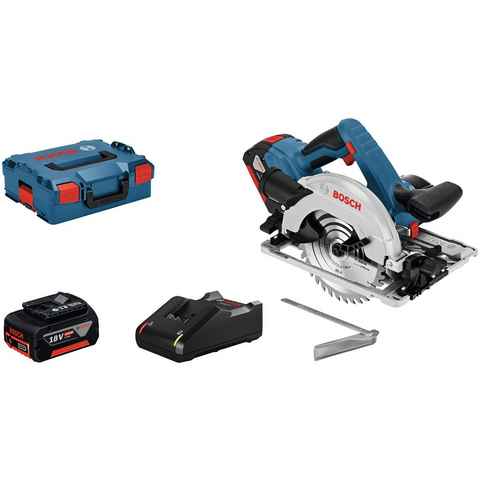 Bosch Professional Akku-Handkreissäge GKS 18V-57 G, Set, 18 V, 57 mm, inkl. 2 Akkus & Ladegerät