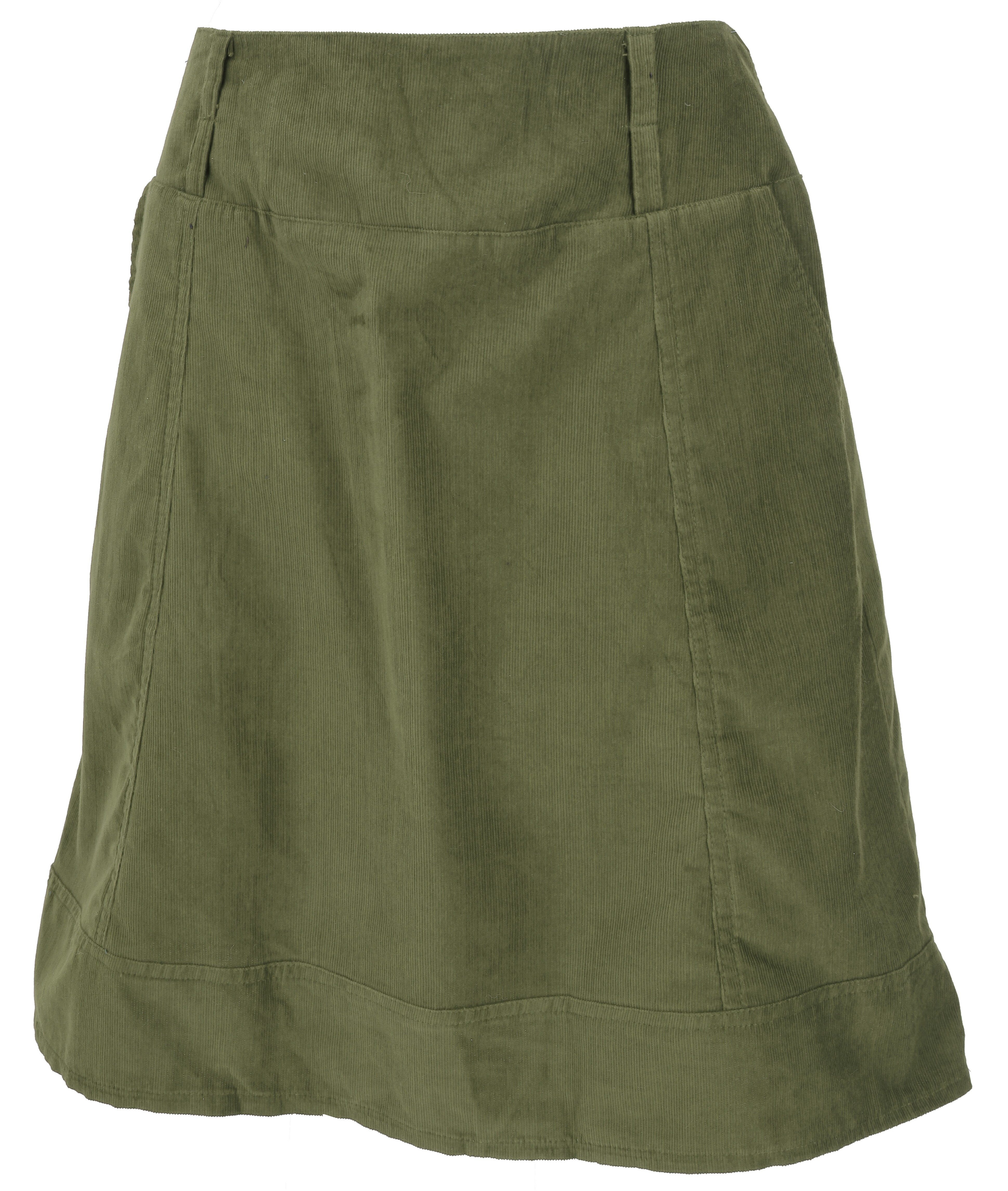 Guru-Shop Minirock Kurzer Cordrock, Minirock mit Taschen - olivgrün alterna günstig online kaufen