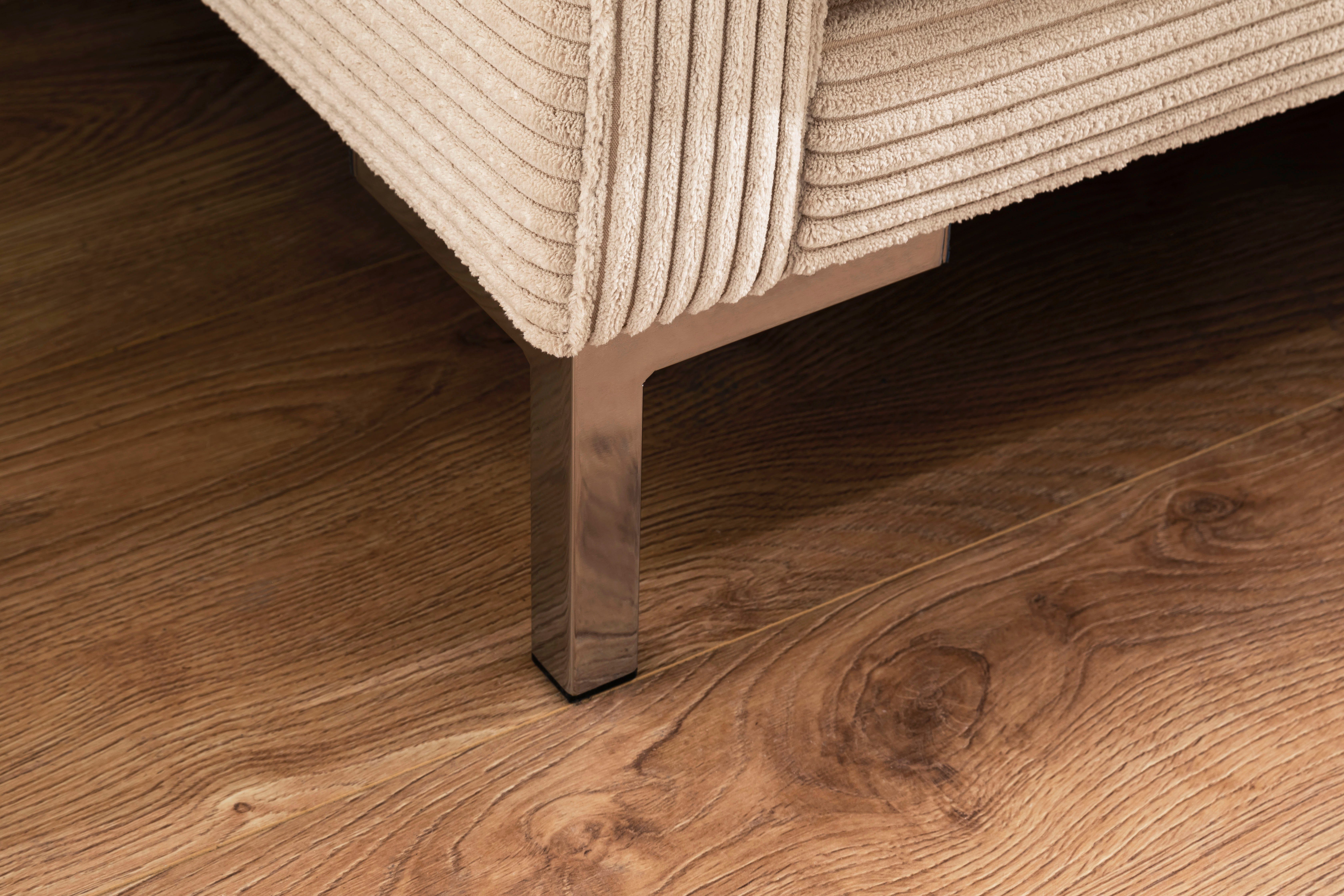 OTTO home 2-Sitzer Landau, in Cord-Stoff mit Metallfuß – Bild 4 von 5