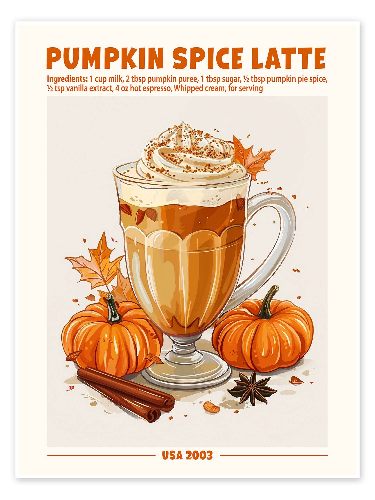 Posterlounge Poster TAlex, Pumpkin Spice Latte, günstig online kaufen