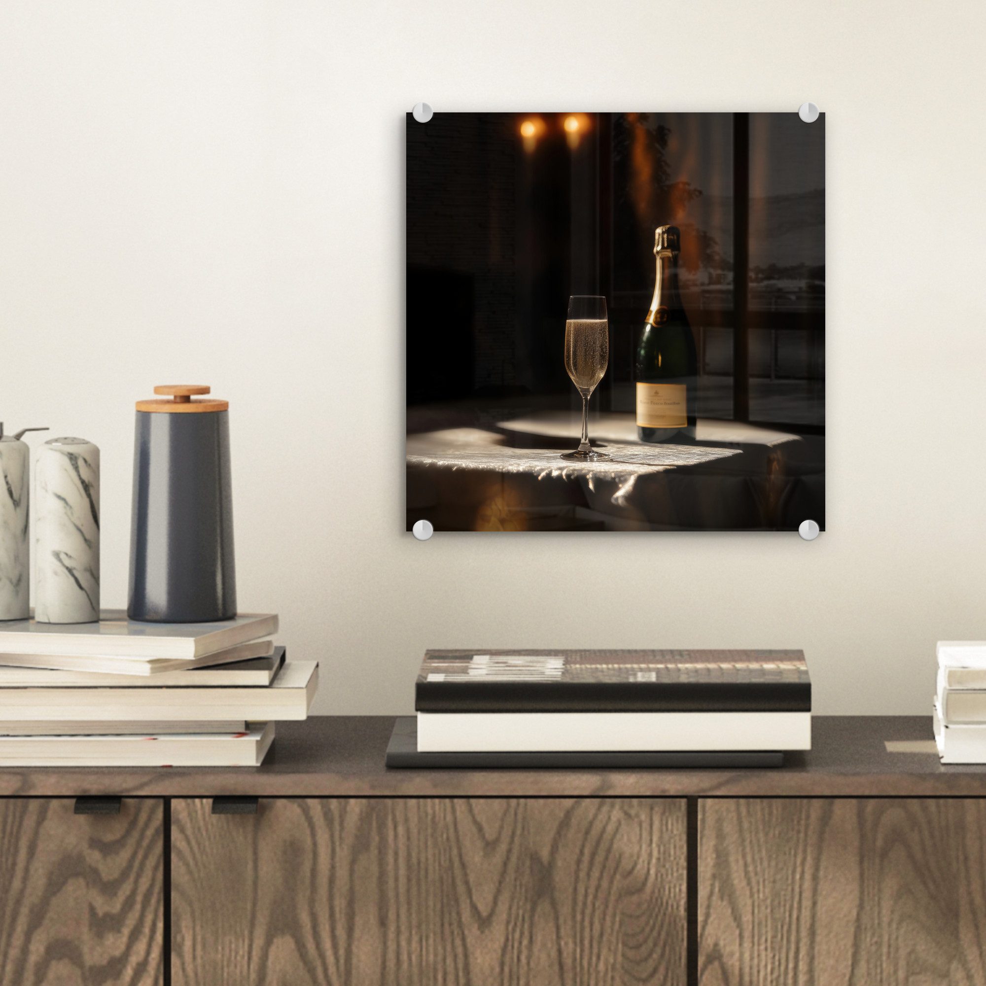 MuchoWow Acrylglasbild Prosecco - Seifenblasen - günstig online kaufen