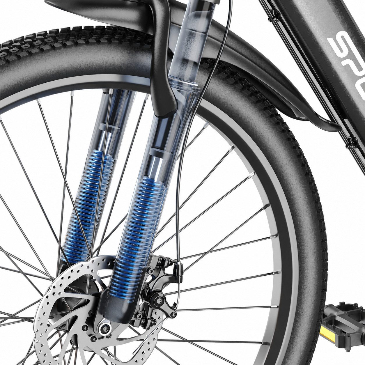 PixelPilot E-Bike Cityrad 26'' Elektrofahrrad 48V 13/8Ah Akku, Shimano 7-Gang, Abnehmbarer Korb, 7 Gang, Nabenmotor, 624 Wh, (Packung)