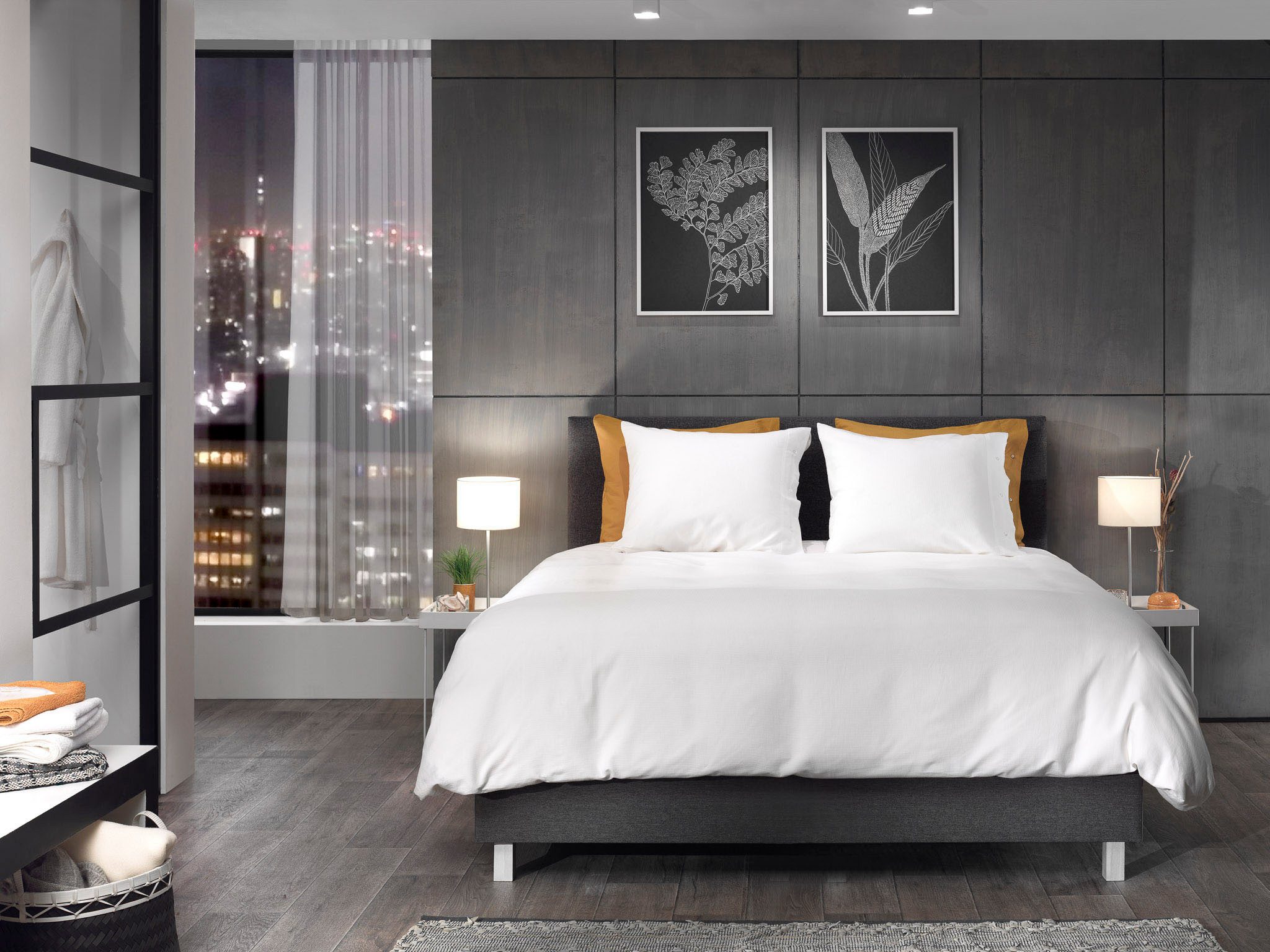 YELLOW Bettwäsche Cialda, Renforcé, 2 teilig, Uni Design, 100% Baumwolle ab 135x200 cm.