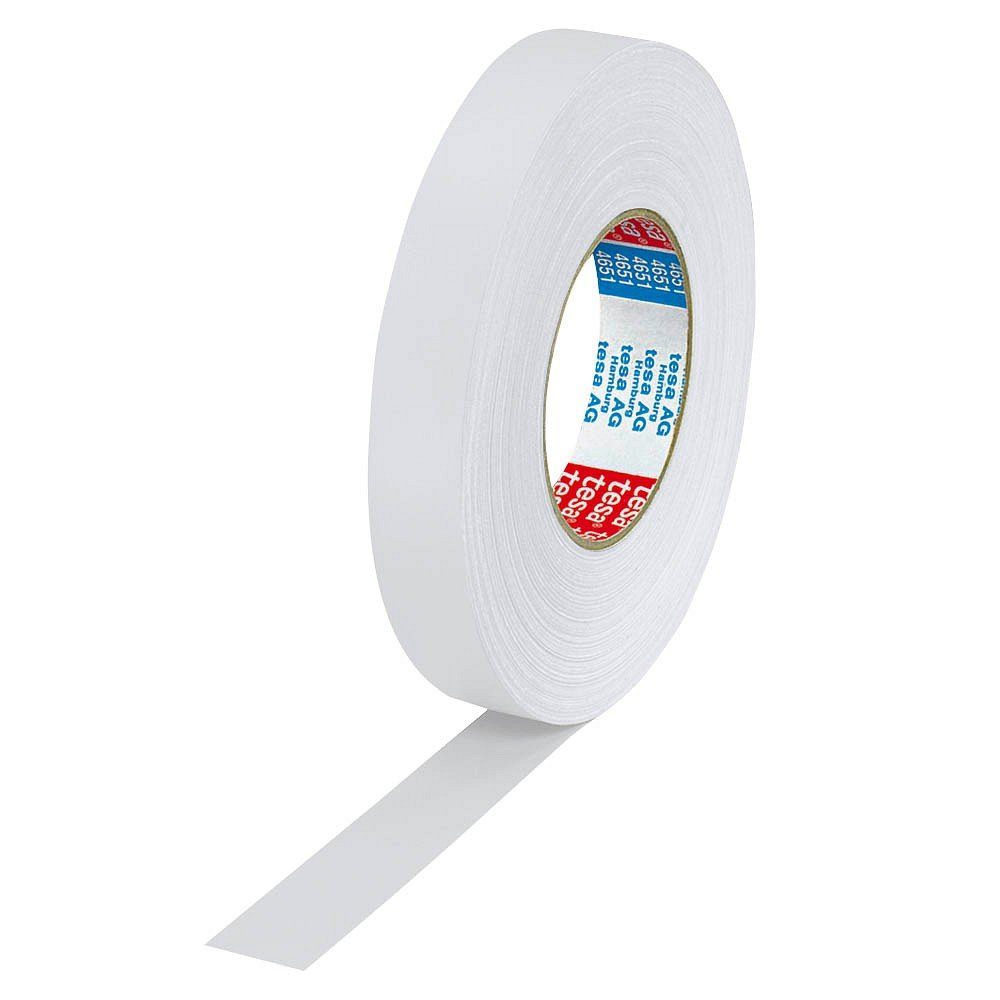 Klebeband 50 Meter Gewebeband 4651 Premium 25mm - weiß
