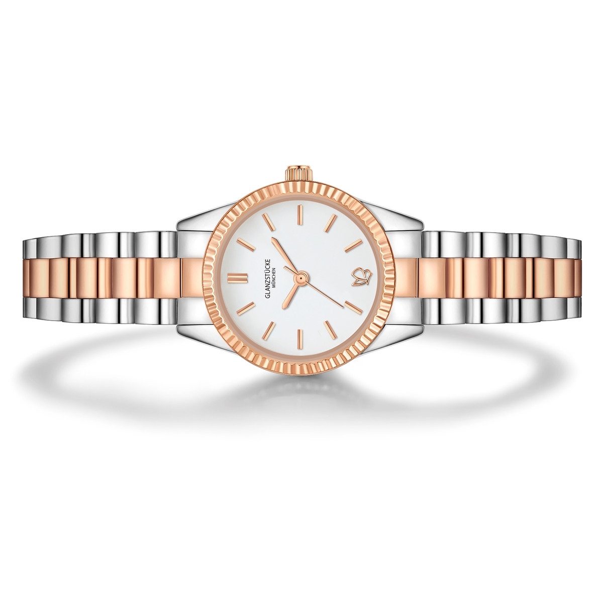 Glanzstücke München Quarzuhr silber/roségold