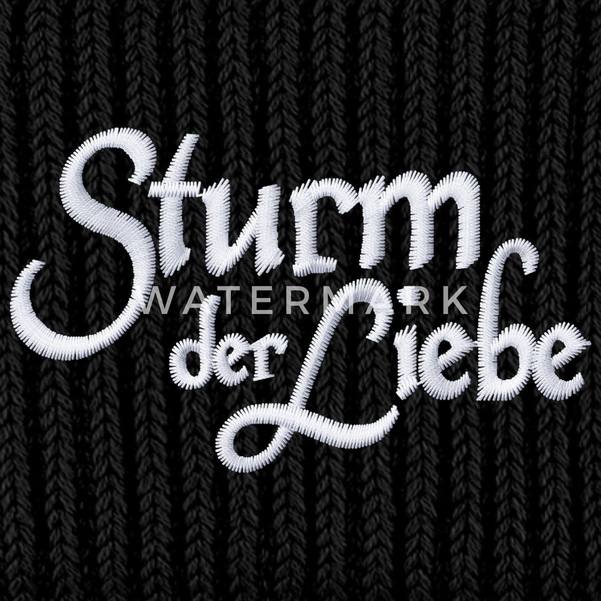 Spreadshirt Beanie Sturm der Liebe Offizielles Logo Gestickt Fisherman Beanie Bio Mütze (1-St)