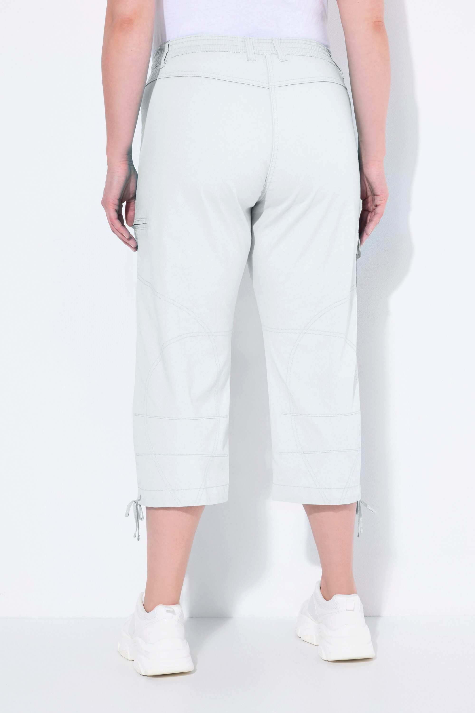 Ulla Popken Cargoshorts 7/8-Cargohose Komfortbund Saumband