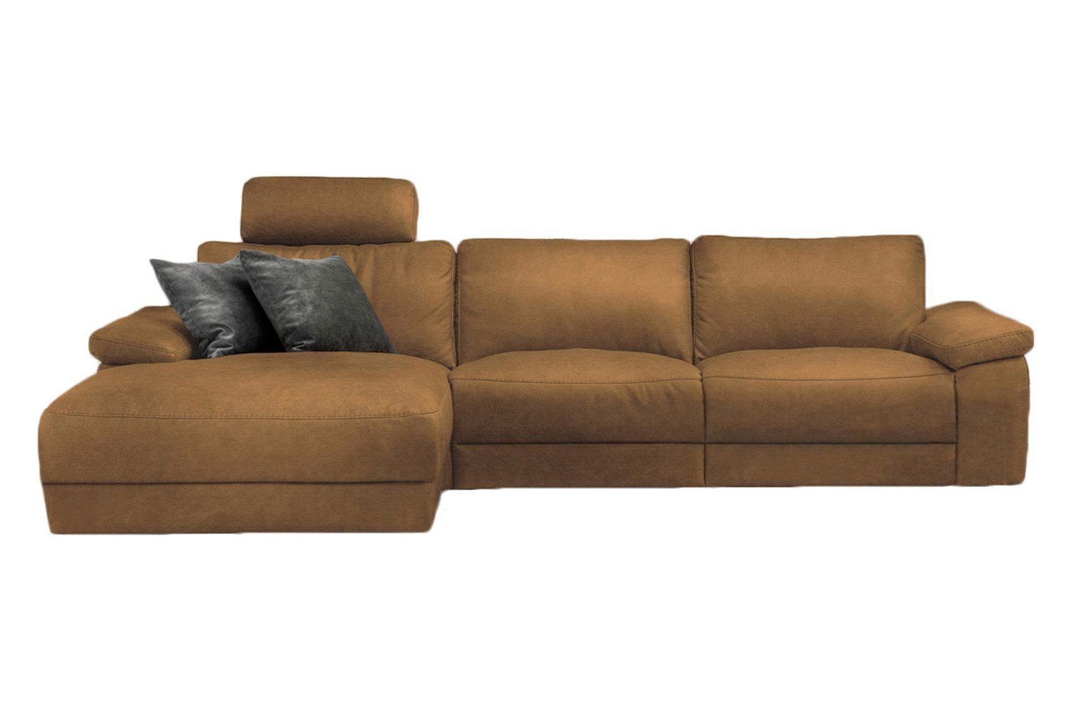 KAWOLA Ecksofa LOLA Stoff od. versch. Sofa XL, Recamiere od. Leder, links, rechts Farben