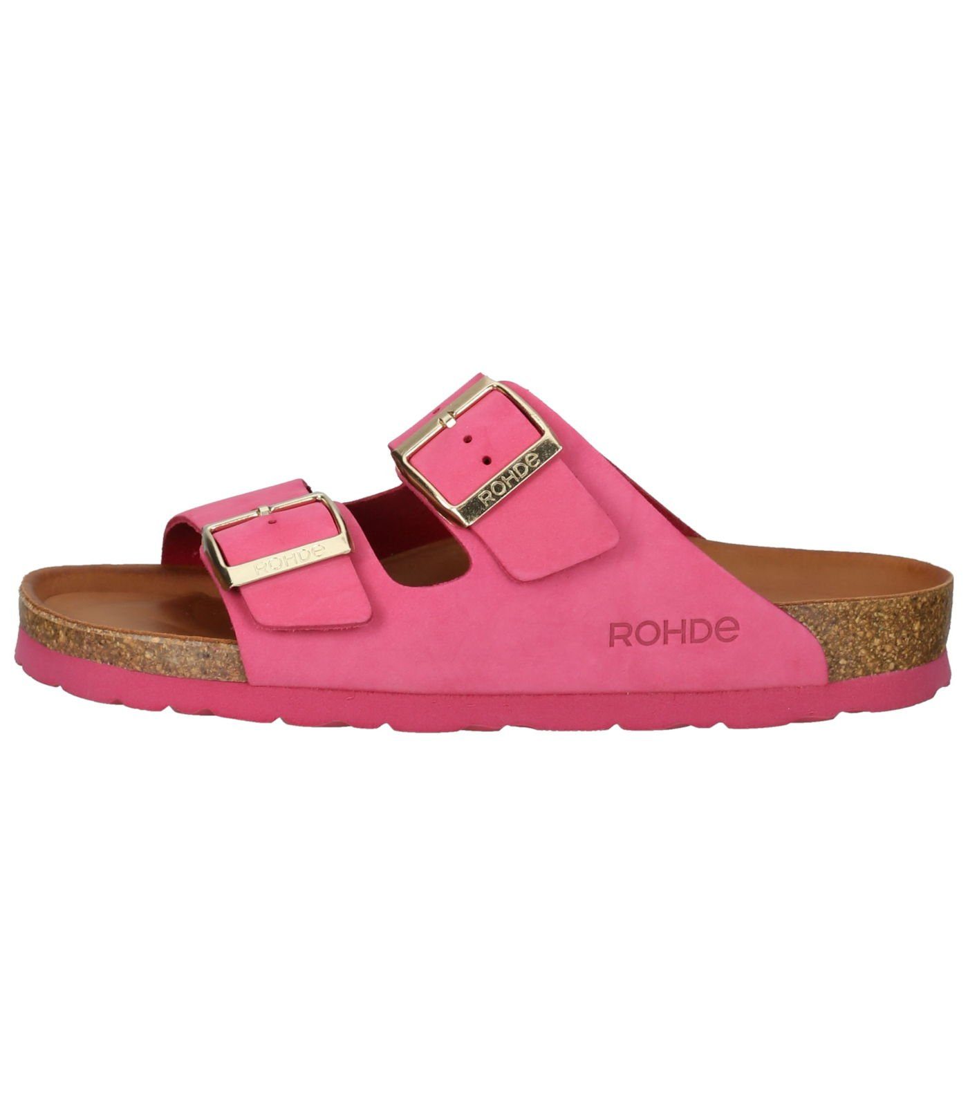 Rohde Hausschuhe Leder Pantolette Pink