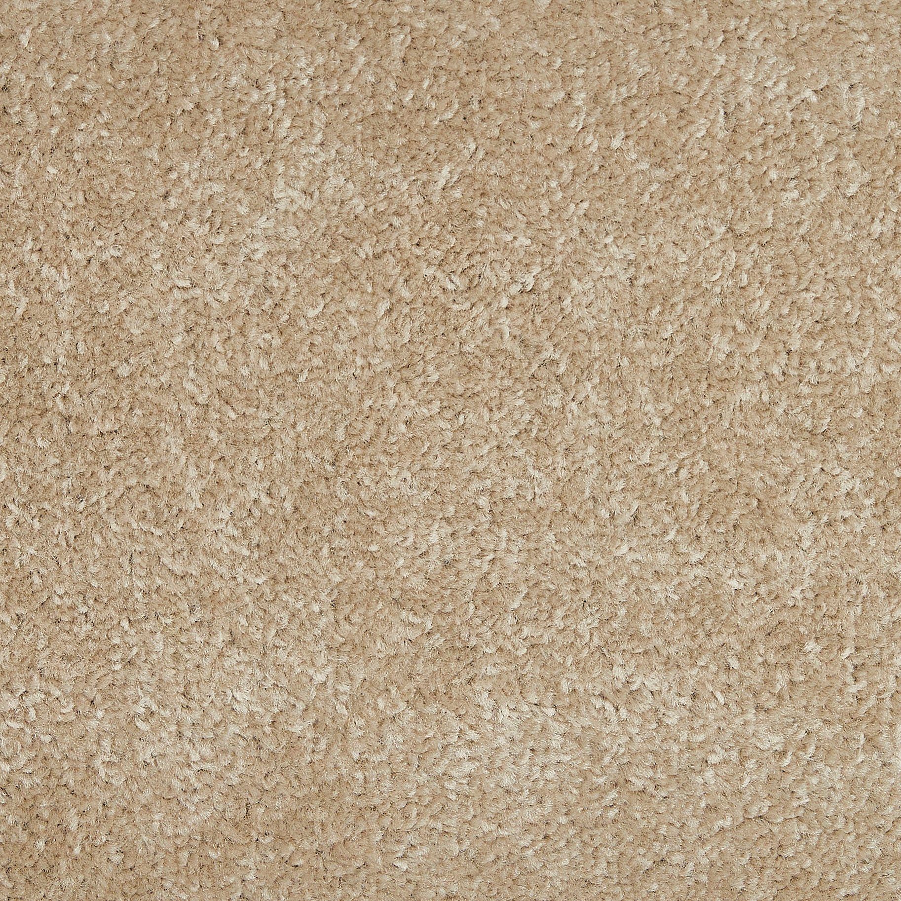 Teppichboden Coupon Kräuselvelours Ines, Andiamo, rechteckig, Höhe: 8,5 mm, Uni Farben, Breite 400 cm, strapazierfähig & pflegeleicht beige