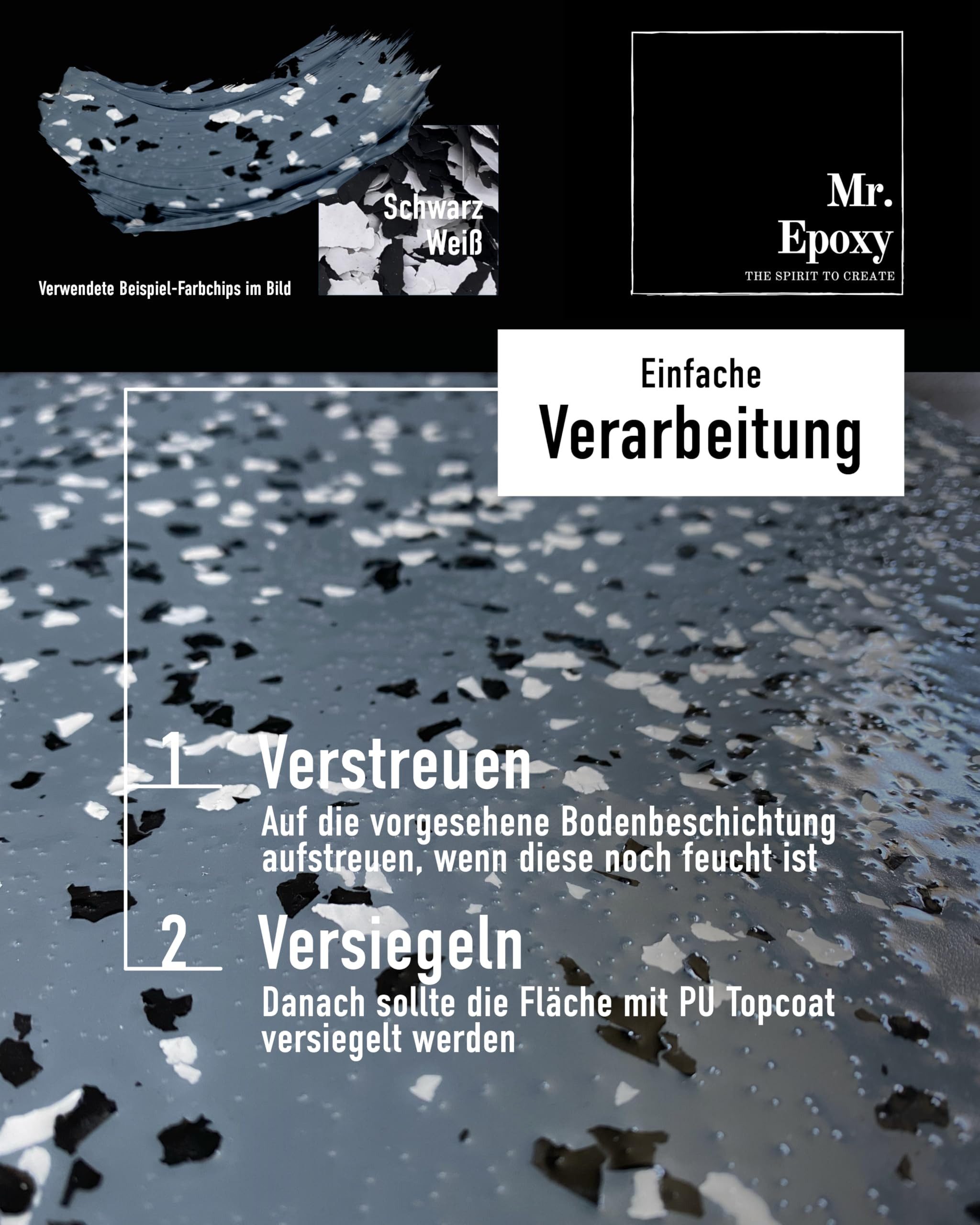 Mr. Epoxy Bodenversiegelung Farbchips für Bodenbeschichtung – Bild 4 von 5