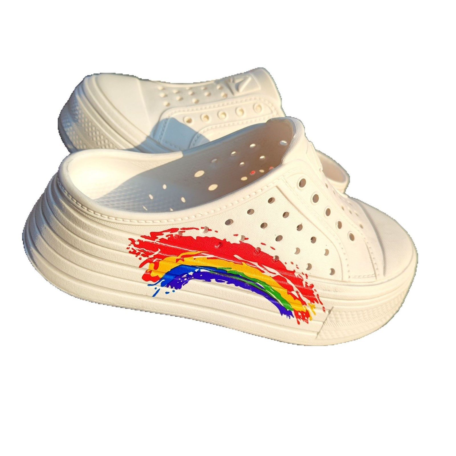 Blusmart 5CM Hausschuhe mit verdickter EVA-Sohle Hüttenschuhe (Leicht und atmungsaktiv, 1-tlg., Unisex-Hausschuhe) Wasserdichte Sommer-Strandschuhe
