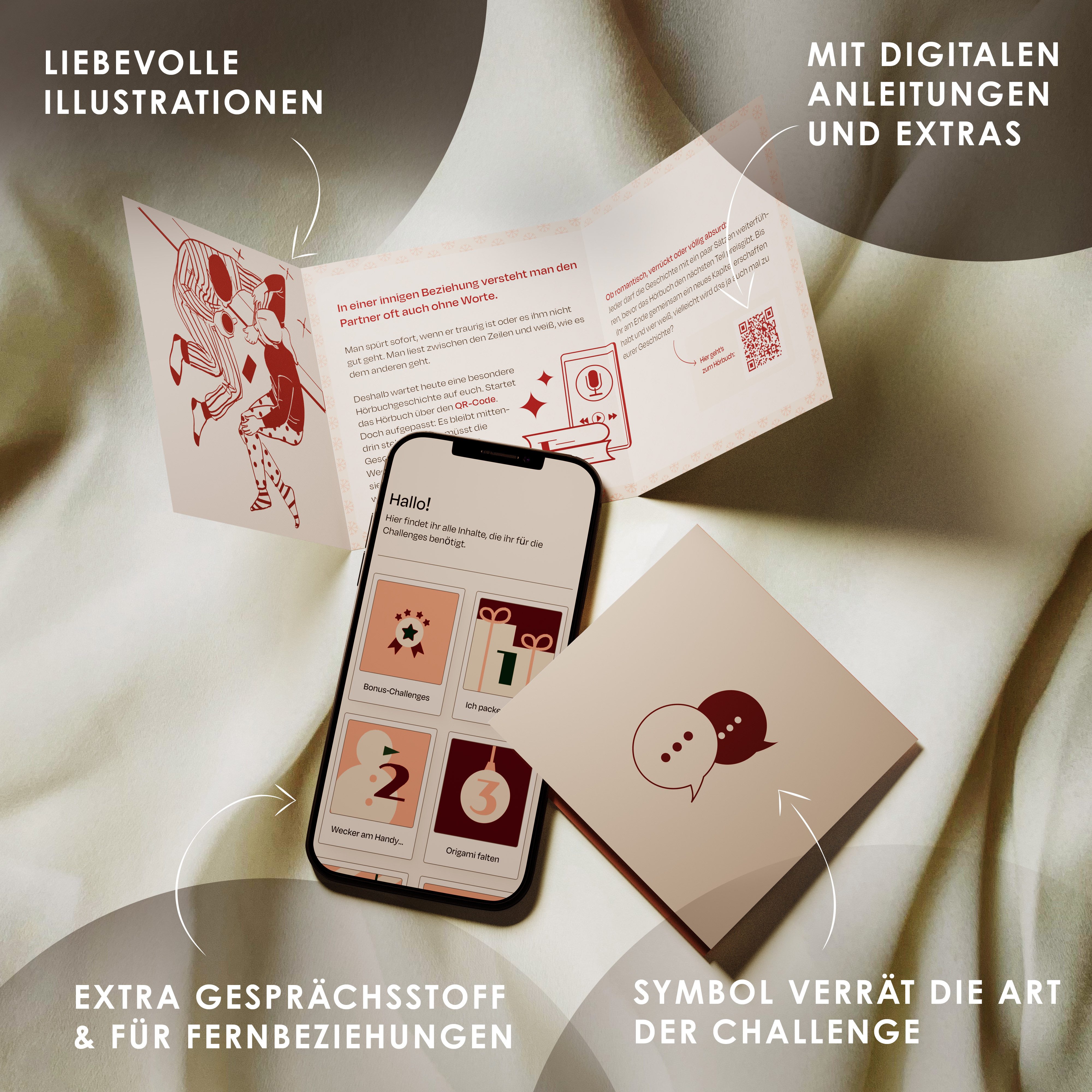 Time Treasures Bücher-Adventskalender Zeit für Abenteuer: Date-Challenges für Paare (Date Adventskalender), Weihnachtskalender Partner Spiele: Geschenke für Partner