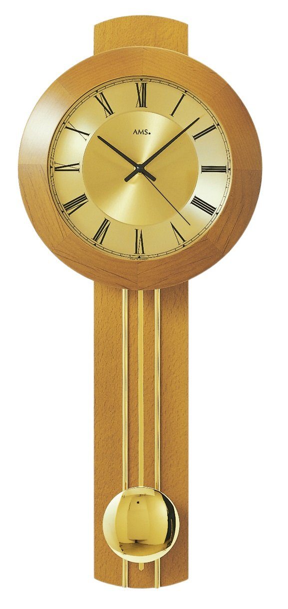 AMS Pendelwanduhr Wanduhr mit Pendel AMS 5132-1 günstig online kaufen