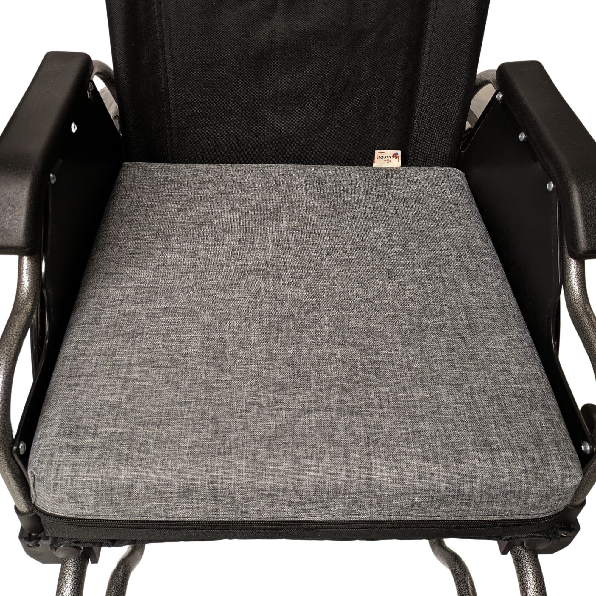 Seniori Sitzkissen SENIORI Rollstuhlkissen 42x42x8cm Antidekubitus Schaumstoffschicht, 3K. Grau