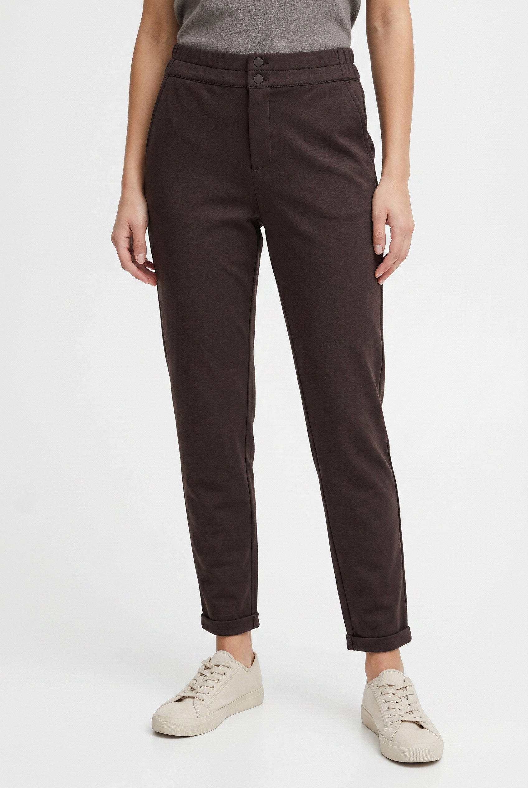 FREEQUENT Stoffhose FQNANNI-ANKLE-PA Sommerhose - knöchellänge und mit 2-Knopf-Verschluss