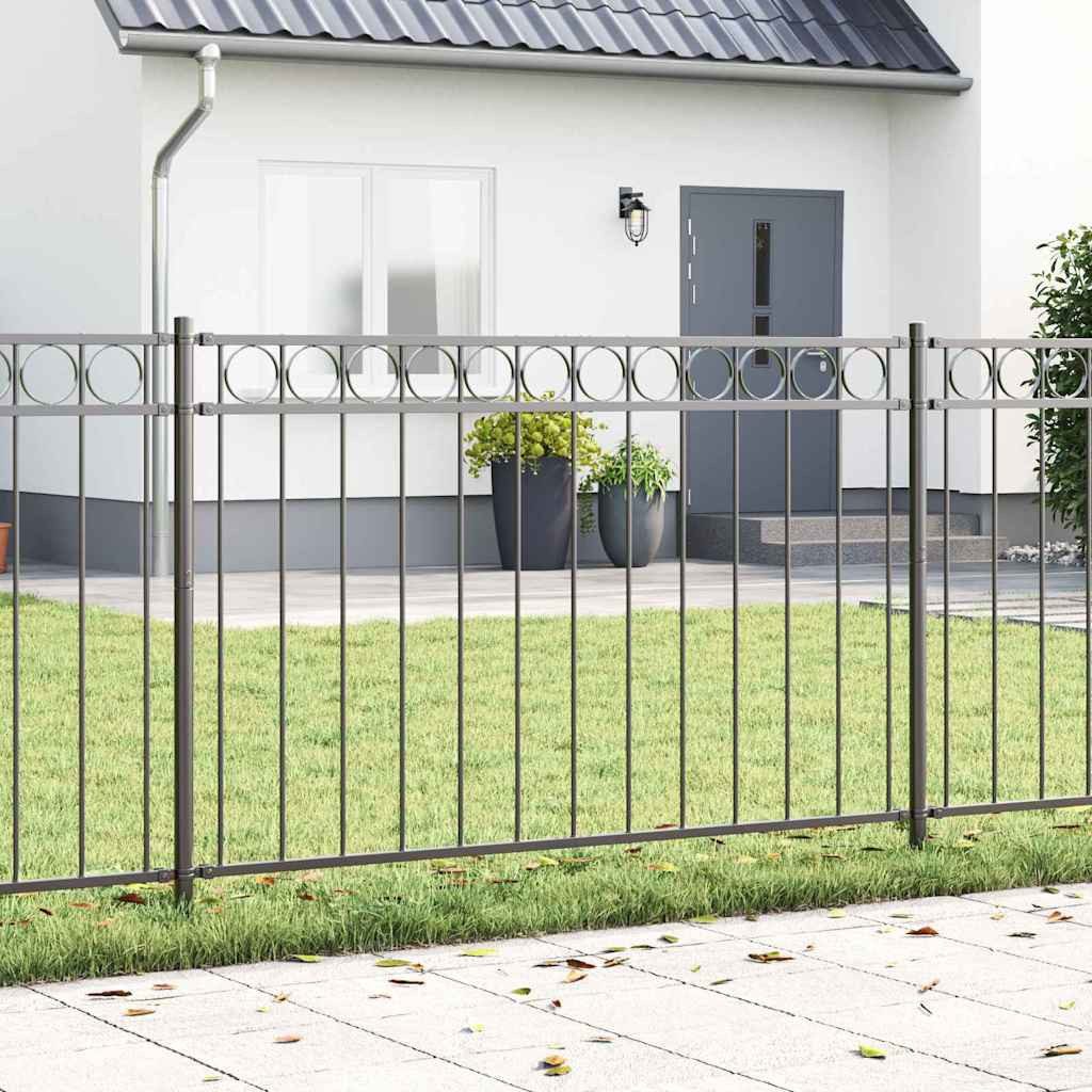 vidaXL Zaun, Zaunelement Grau 170 x 130 cm Stahl