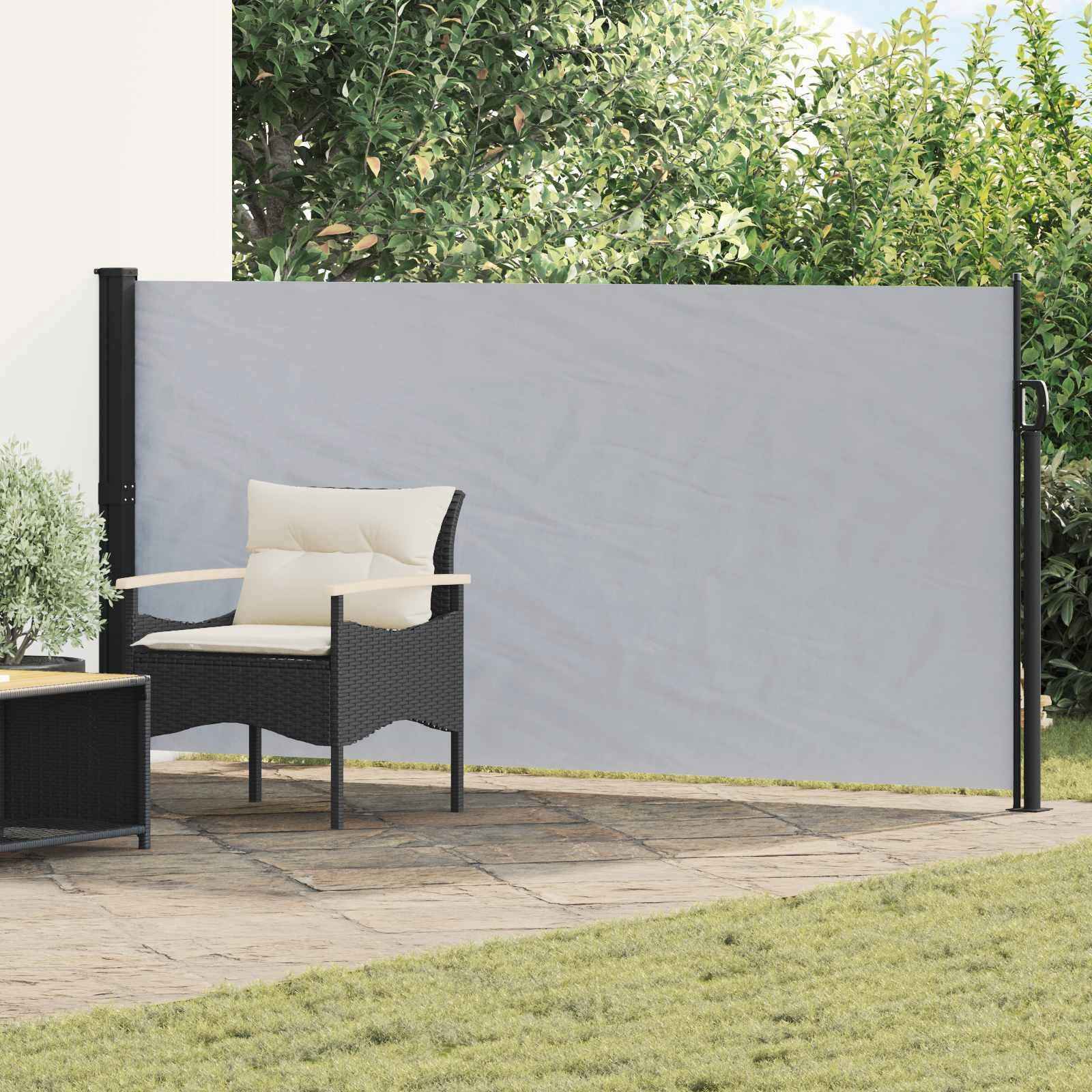 vidaXL Seitenmarkise Ausziehbare Seitenmarkise 500 x 120 cm Polyester Rechteckig (1-St)