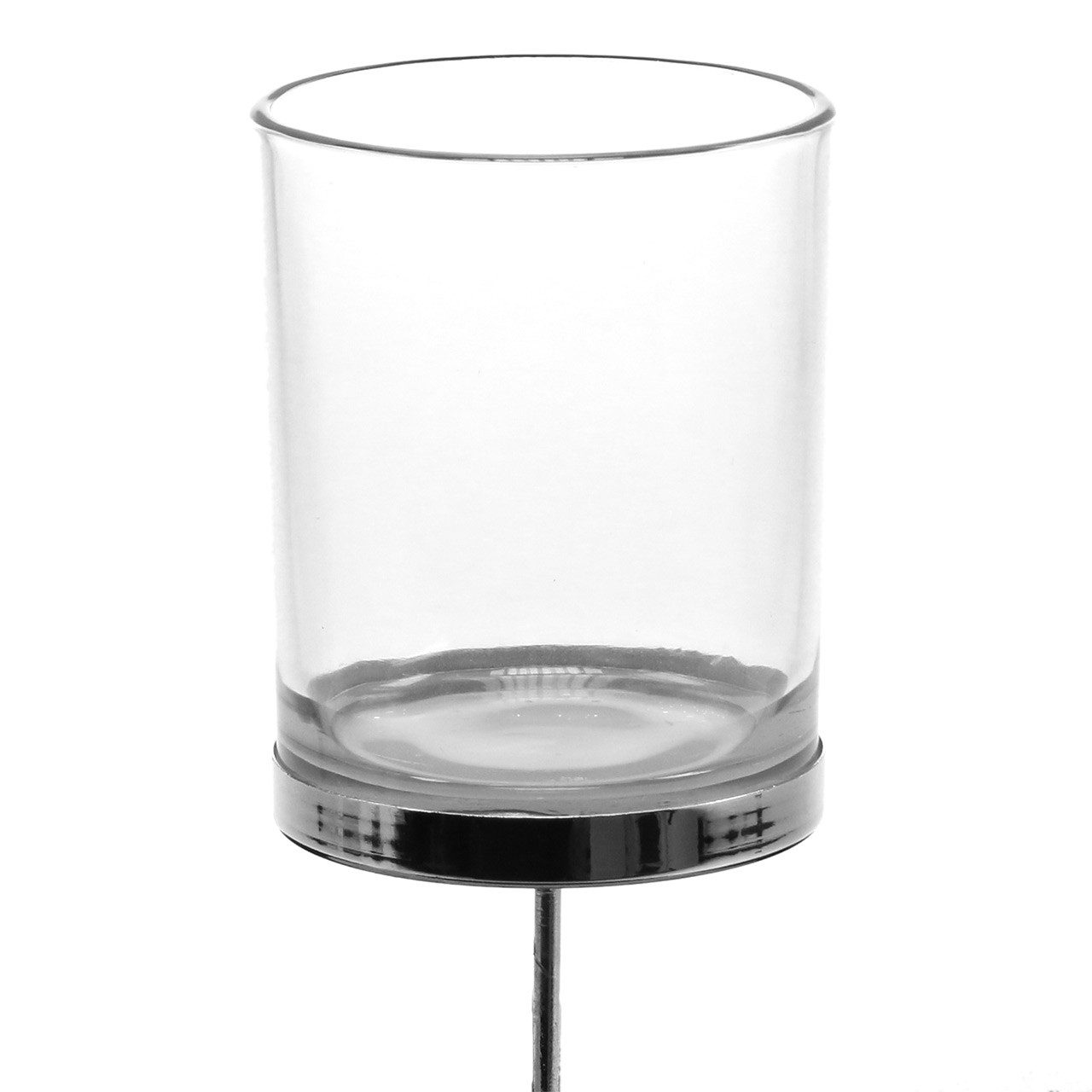 Kerzenhalter Elegante Kerzenhalter Metall Glas Ø6,5cm H19cm 2er Set - Perfekt für